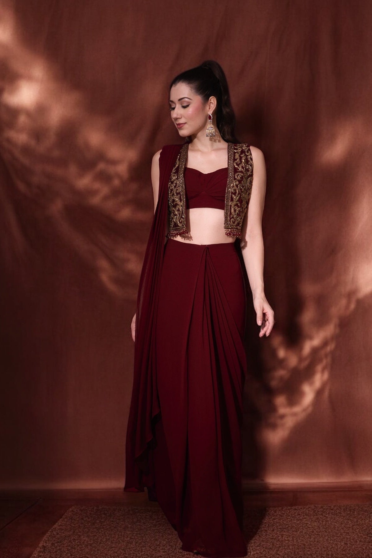 RUDRANI SAREE JACKET SET