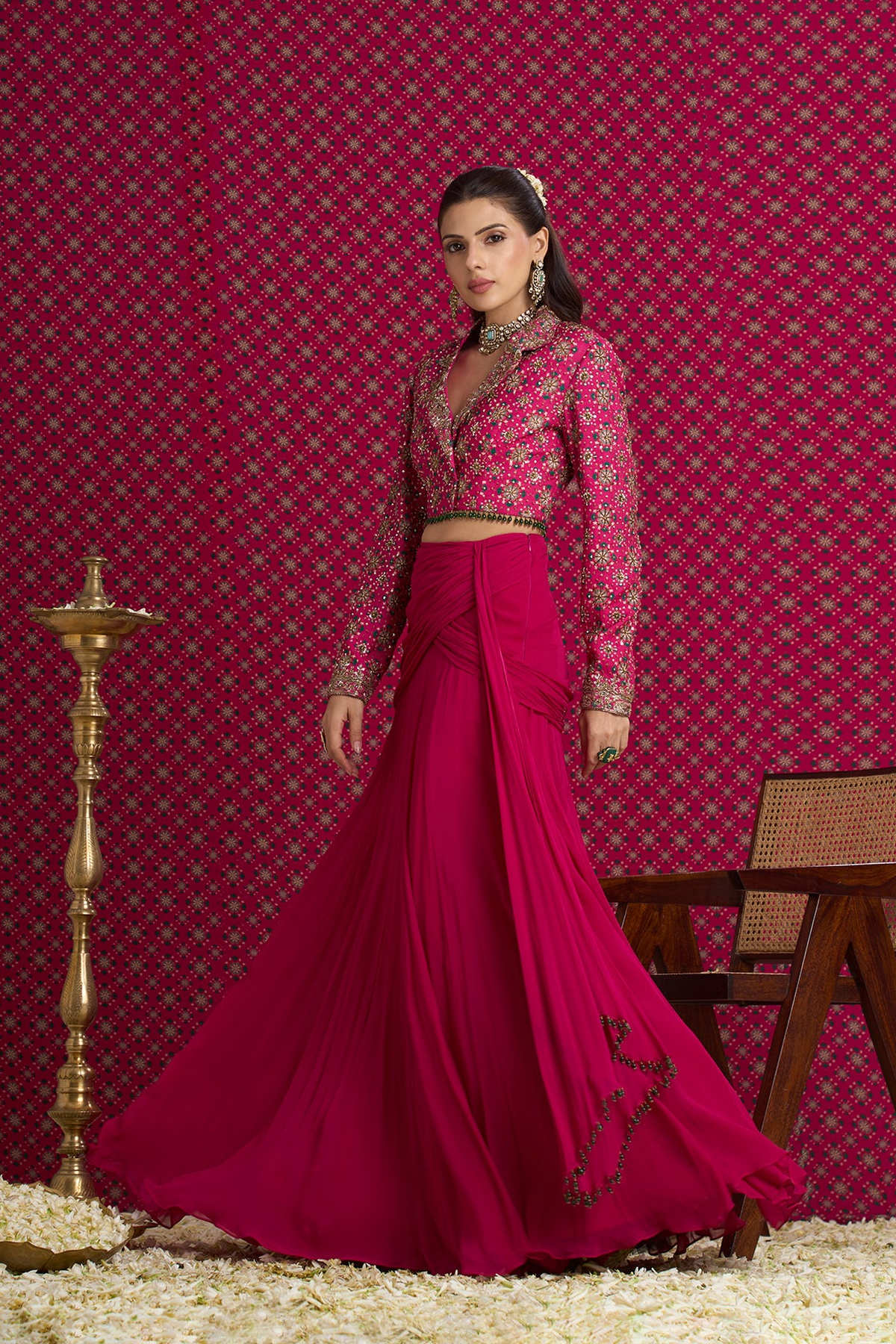 KETAKI DRAPE SKIRT SET