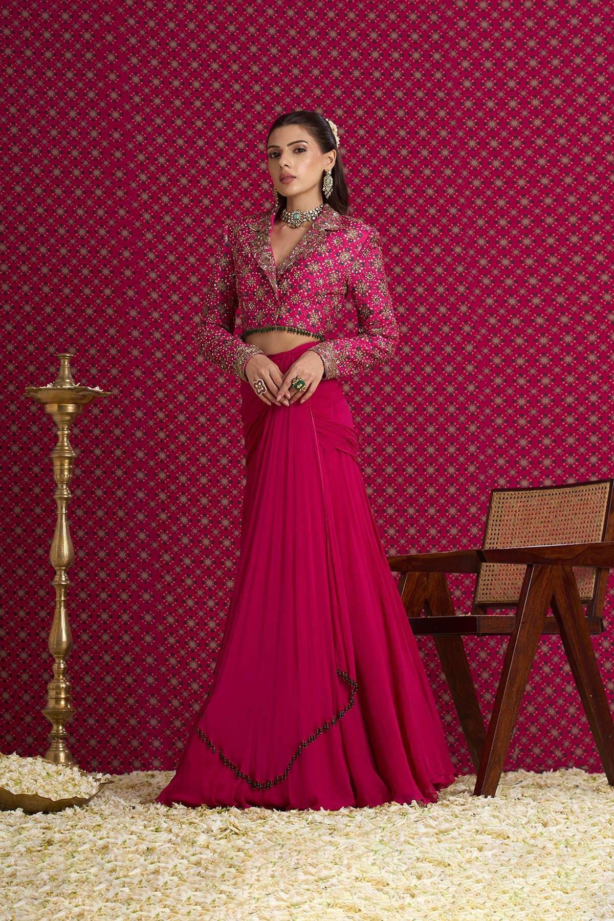 KETAKI DRAPE SKIRT SET
