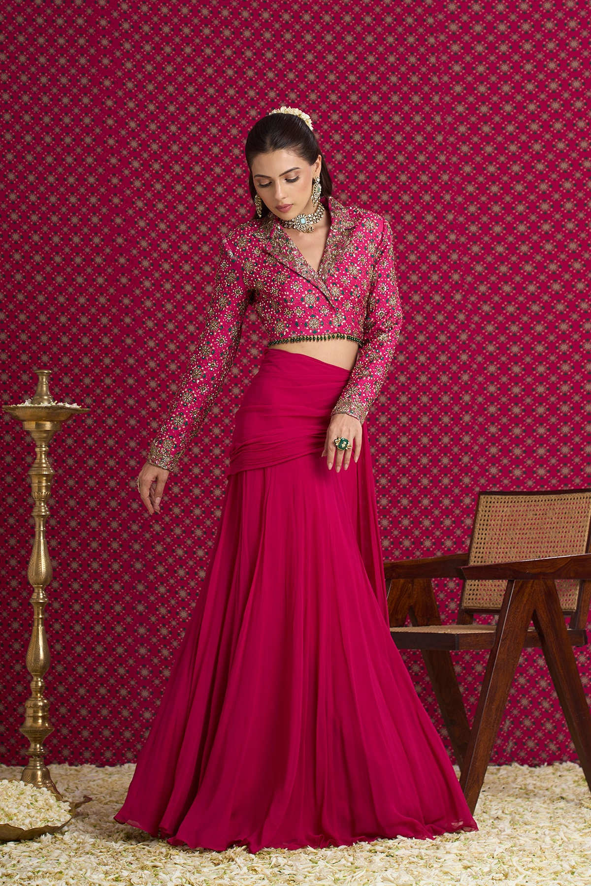 KETAKI DRAPE SKIRT SET