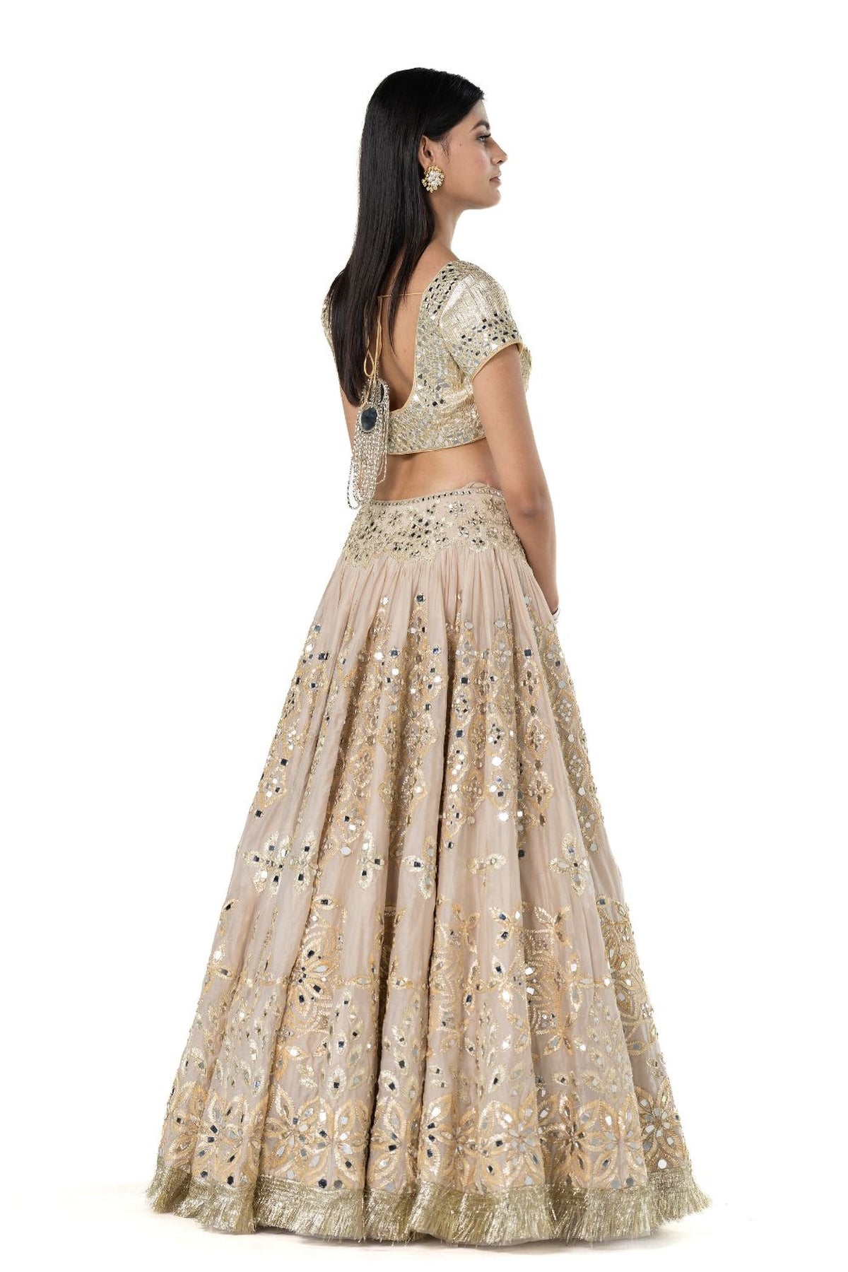 Beige lehenga set