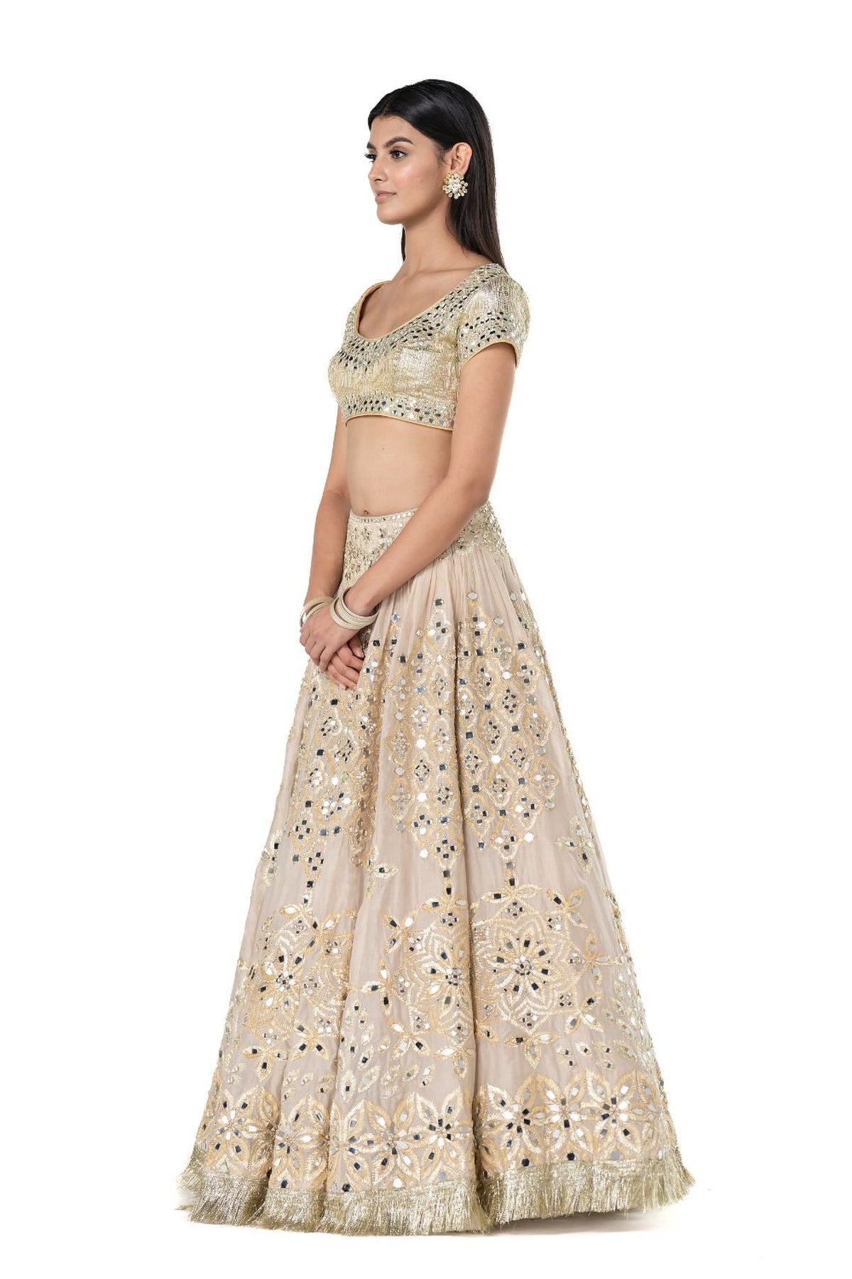 Beige lehenga set