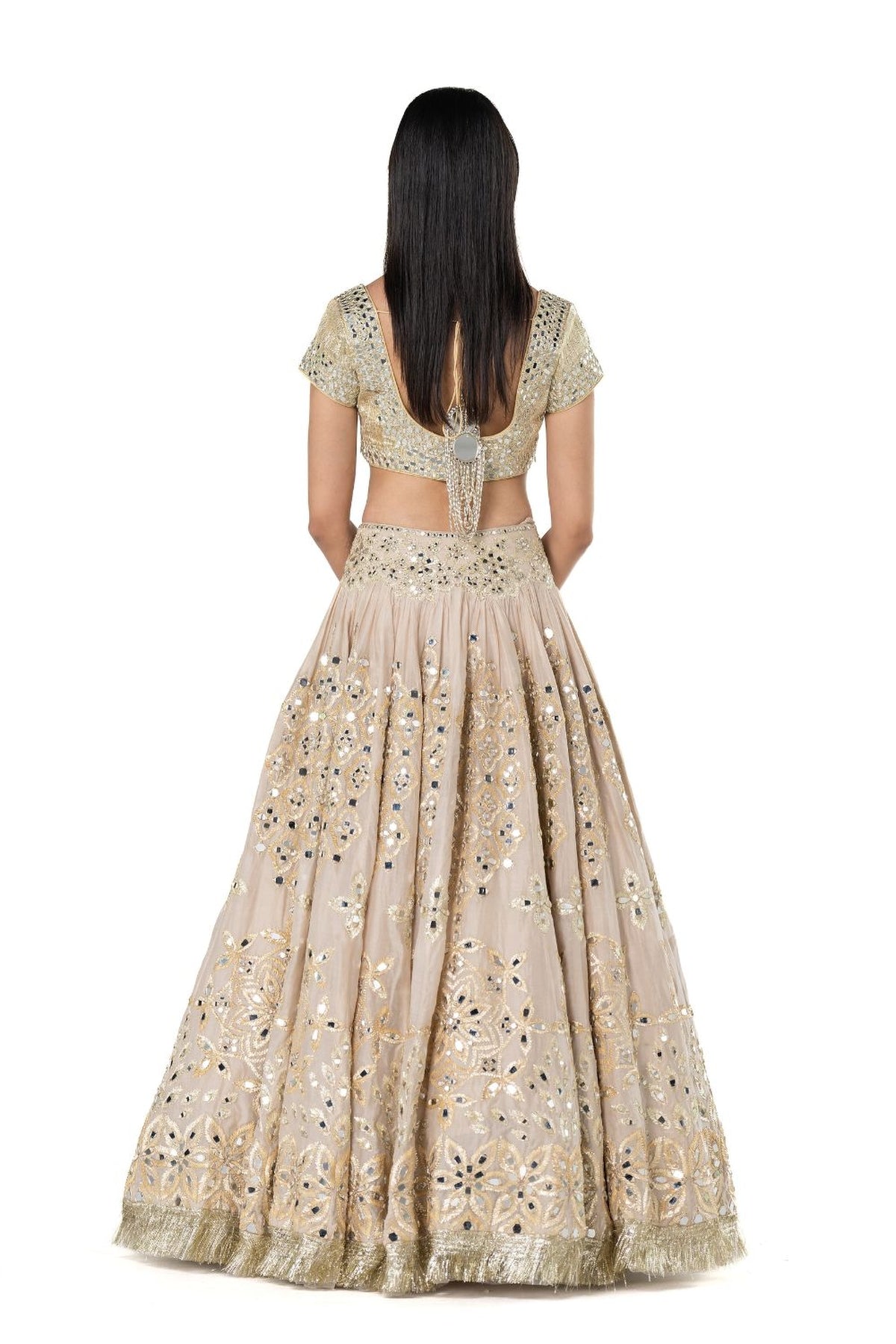 Beige lehenga set