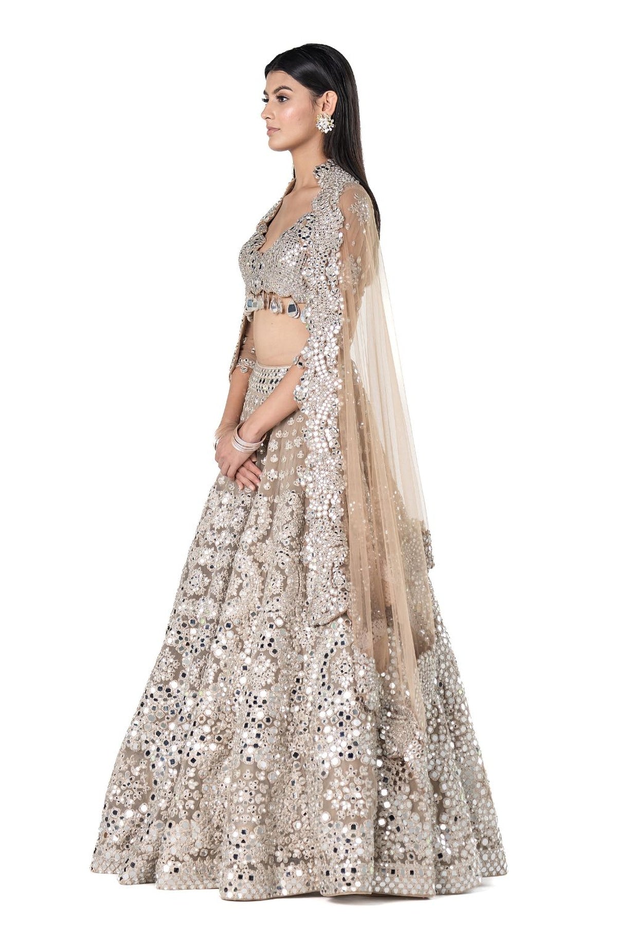 Beige lehenga set