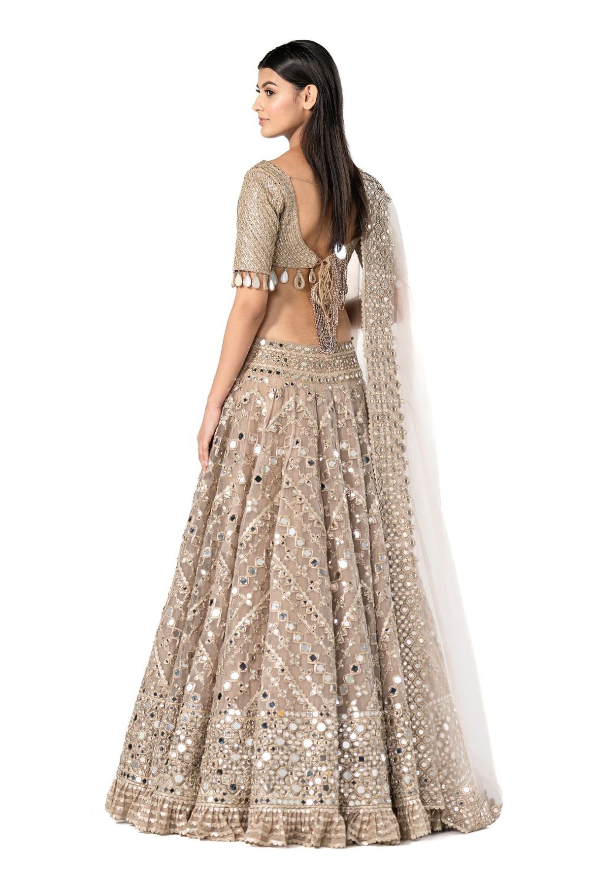 Moon Grey embellished lehenga set