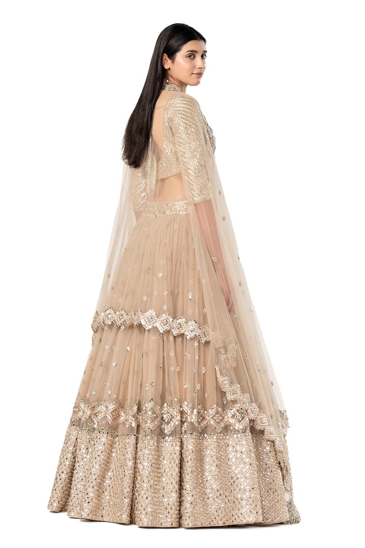 Golden embellished lehenga set