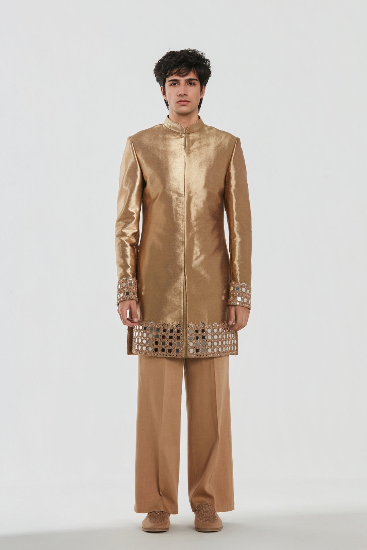 Shrine Amber Sherwani Set