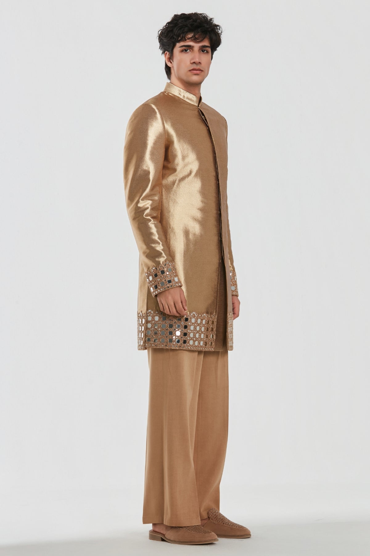 Shrine Amber Sherwani Set