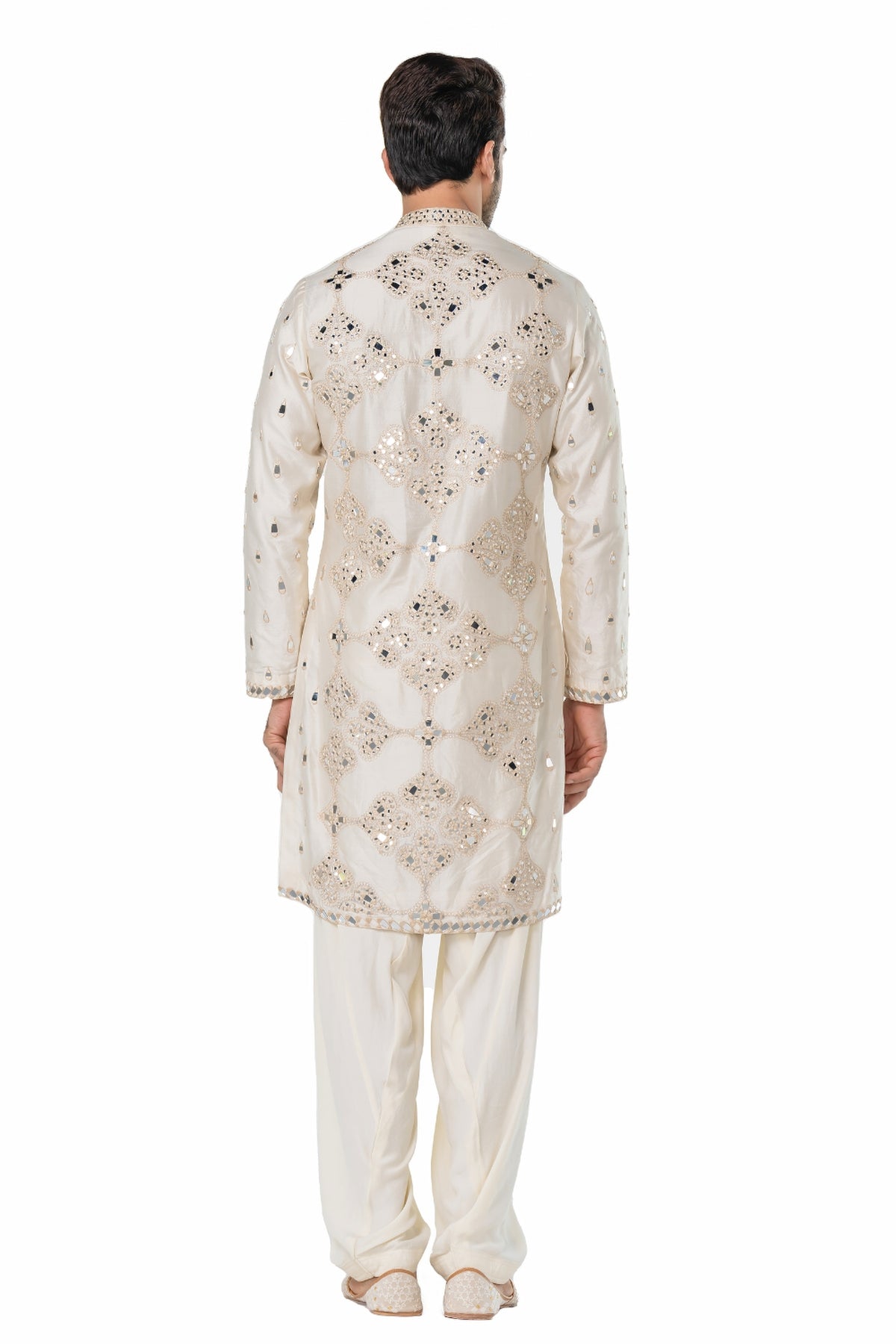 Ivory heavy chanderi kurta