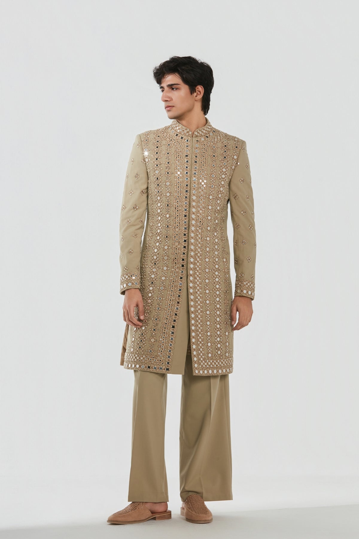 Shrine Dune Sherwani Set