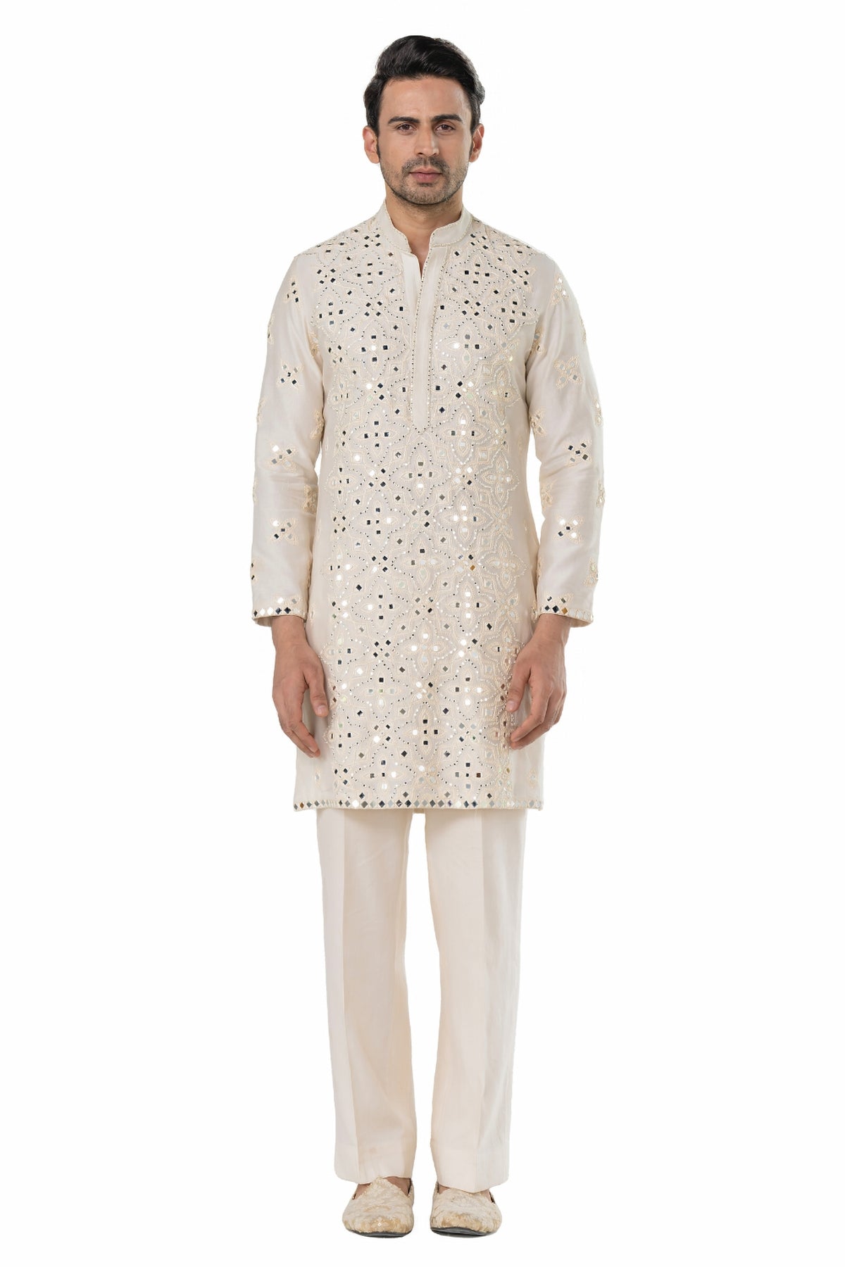 Ivory heavy chanderi kurta
