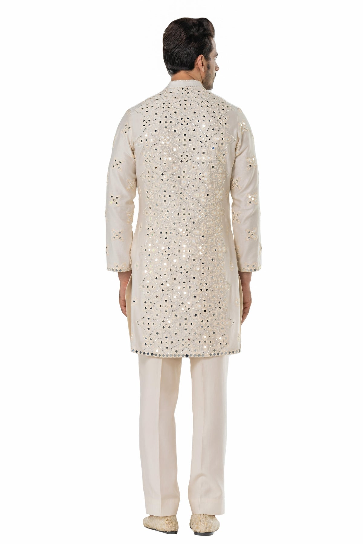Ivory heavy chanderi kurta