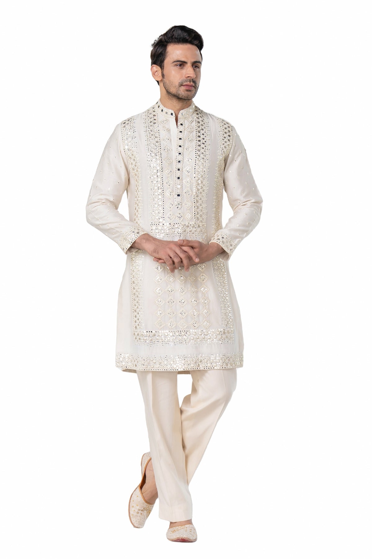 Ivory heavy chanderi kurta