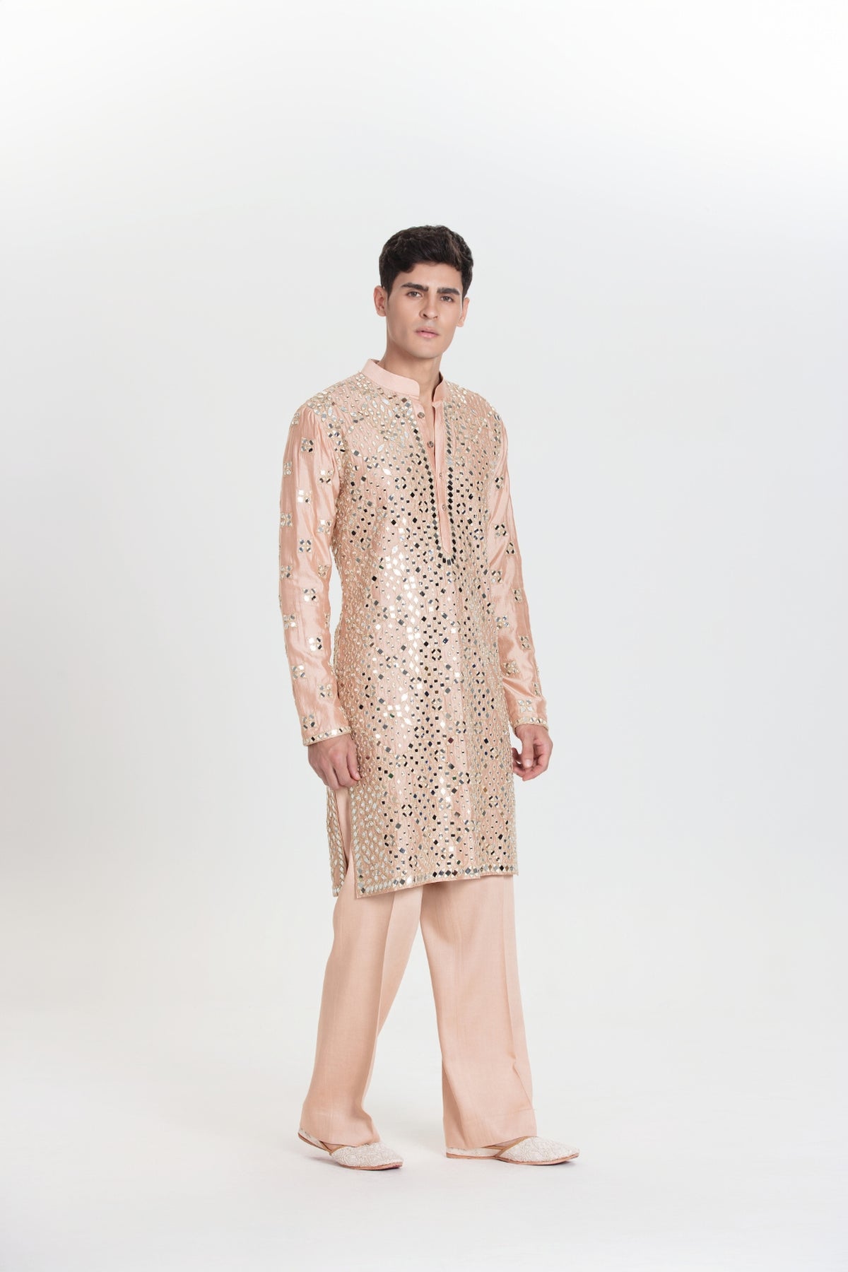 Peach Full Bloom Kurta Set