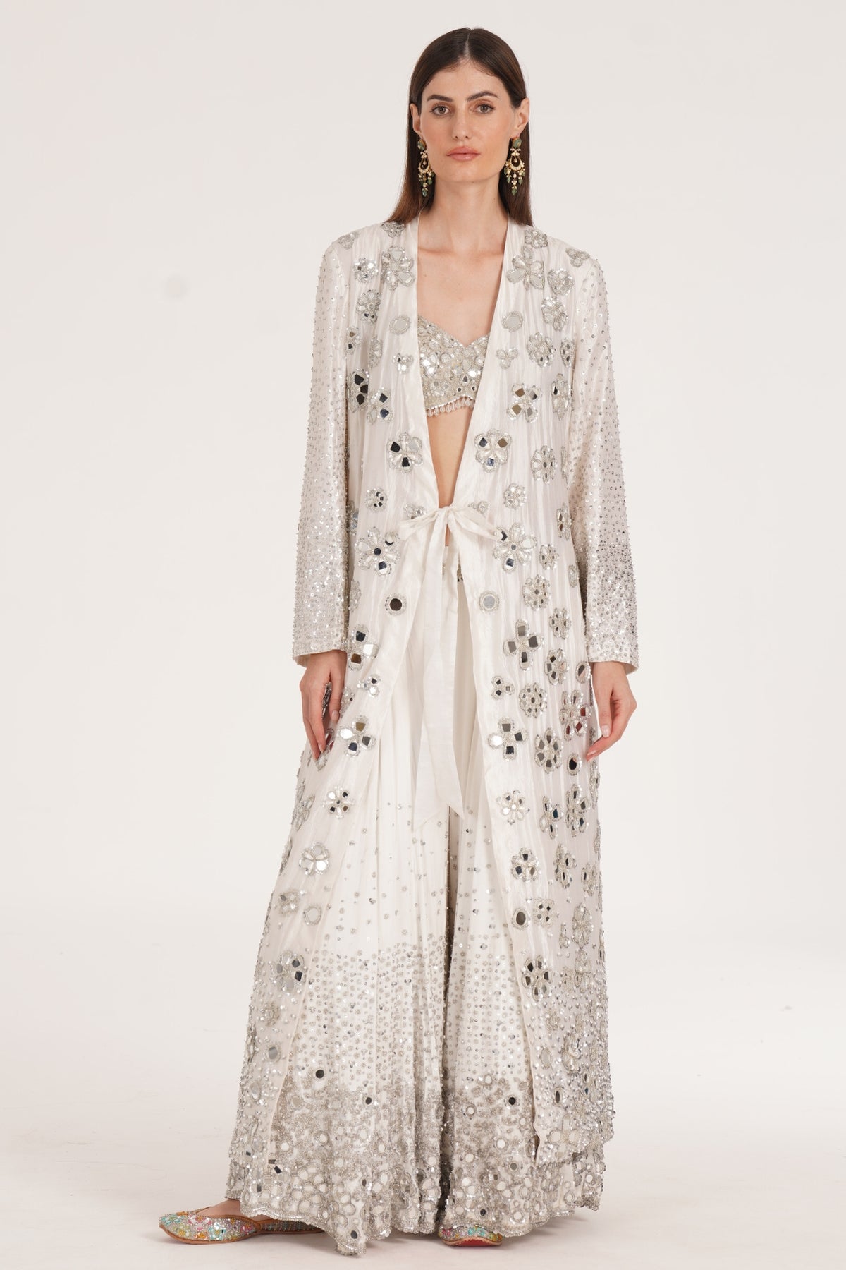 CHANTILLY LACE JACKET SHARARA SET