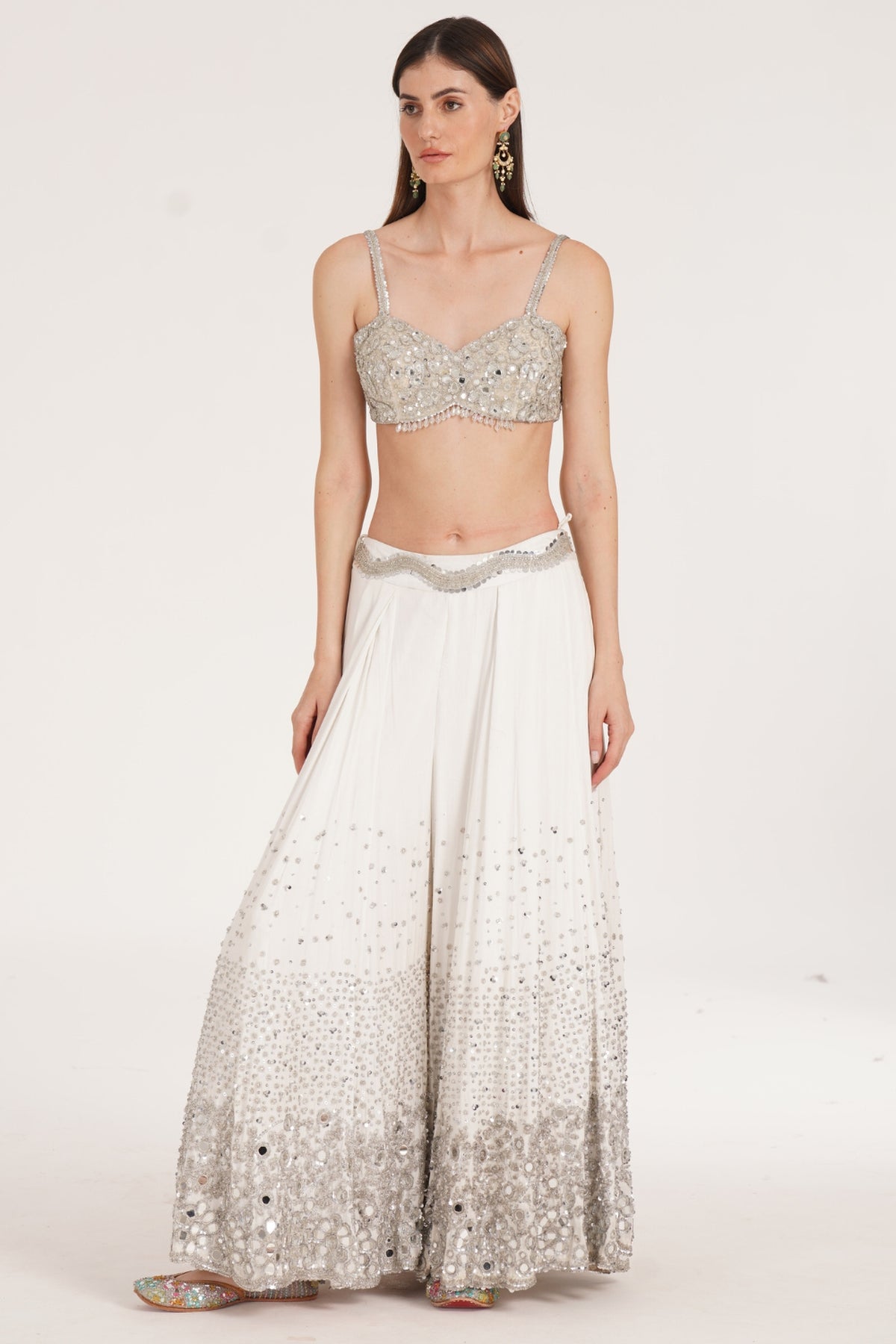 CHANTILLY LACE JACKET SHARARA SET