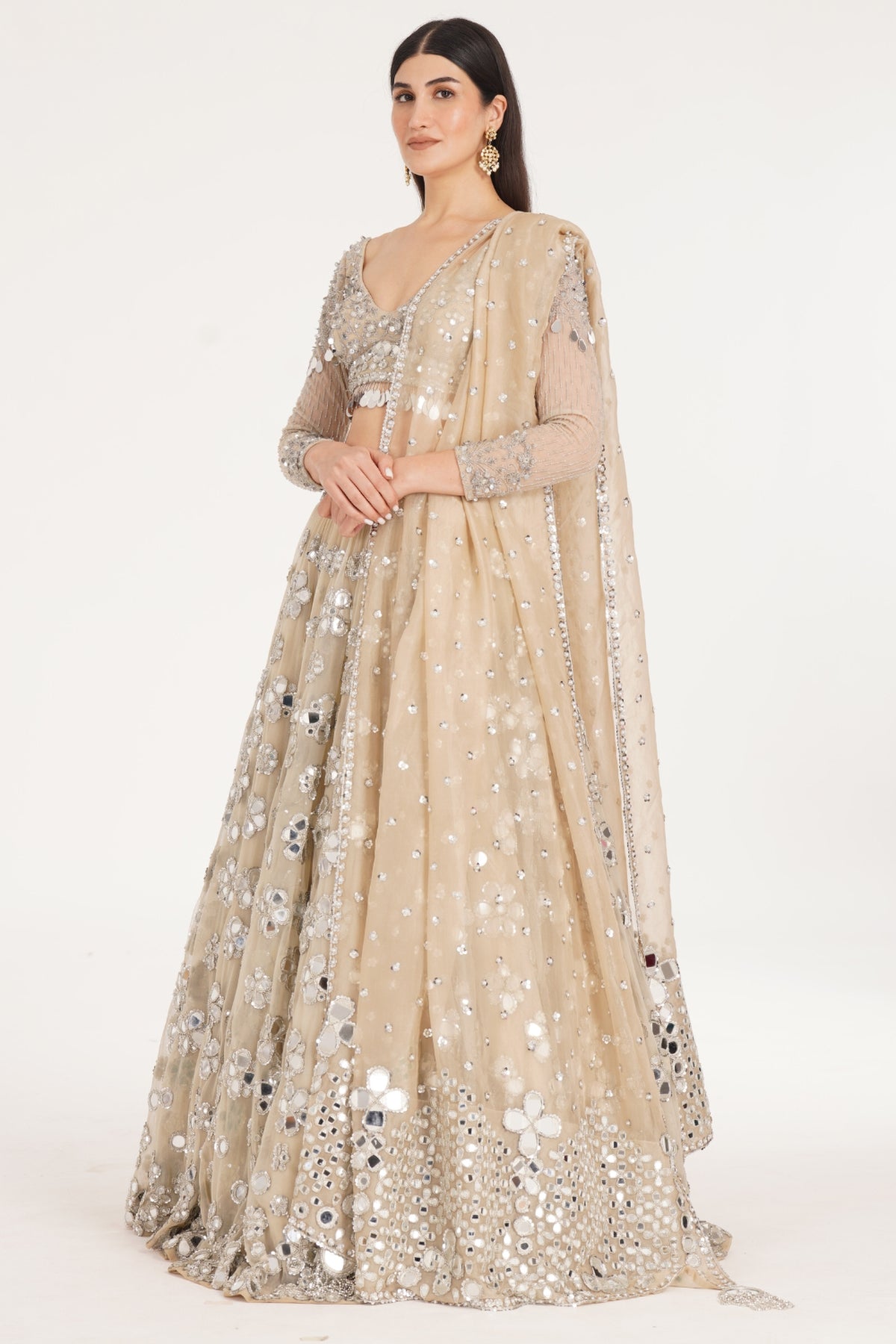 PALE OAK LEHENGA SET