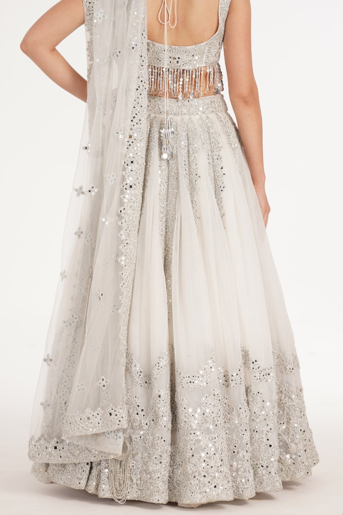 SIMPLY WHITE LEHENGA SET
