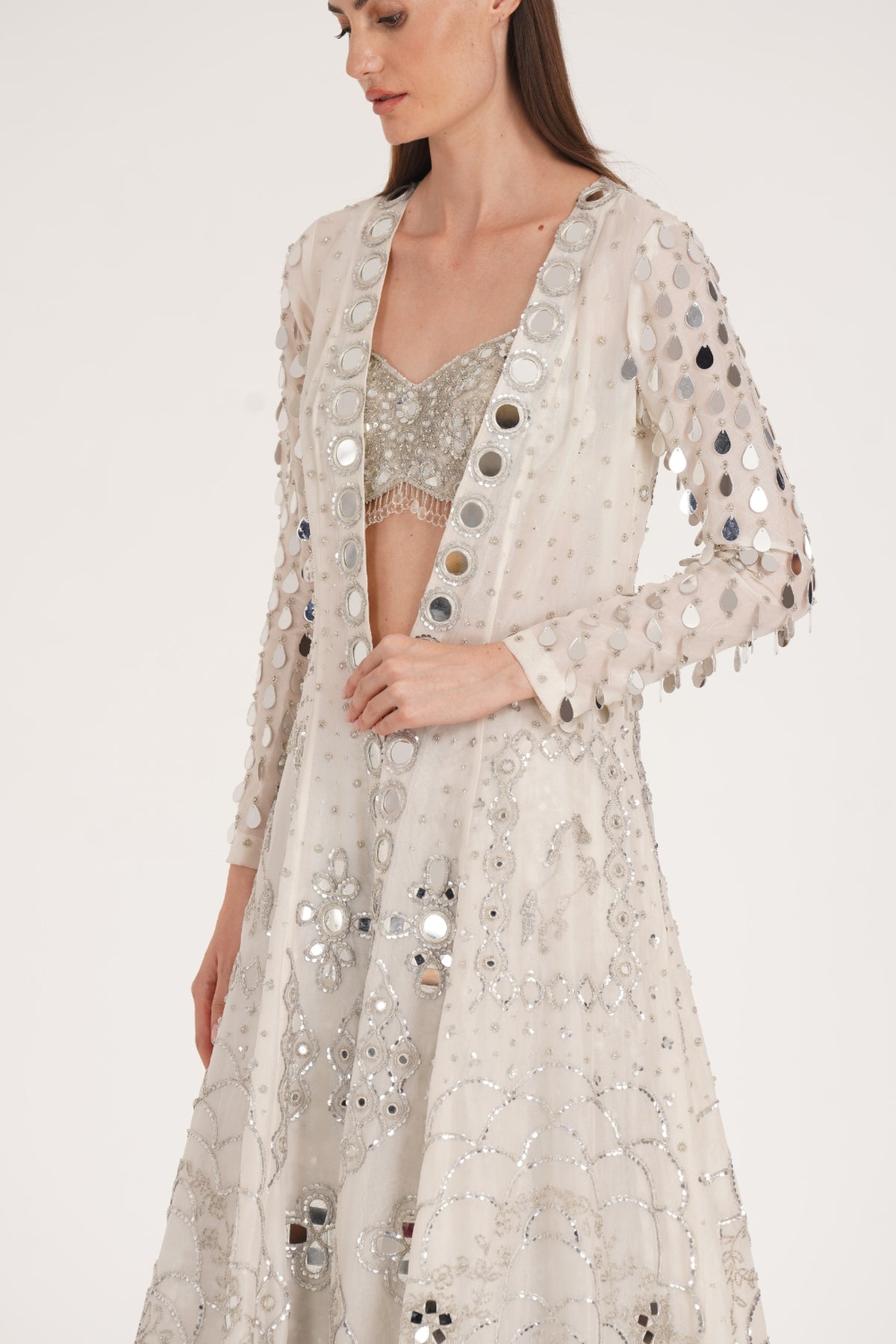SNOWBOUND IVORY JACKET SHARARA SET
