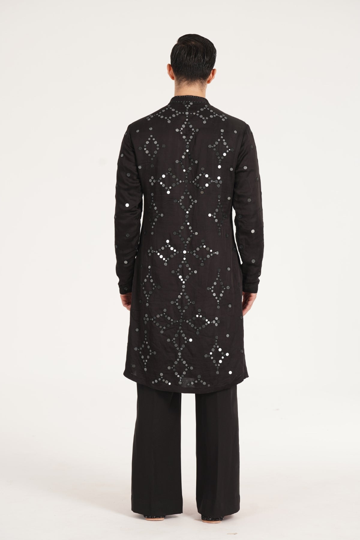 Kalbeliya Men's Black Kurta Set