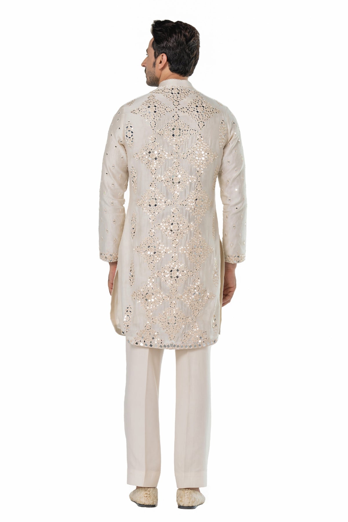 Ivory heavy chanderi kurta