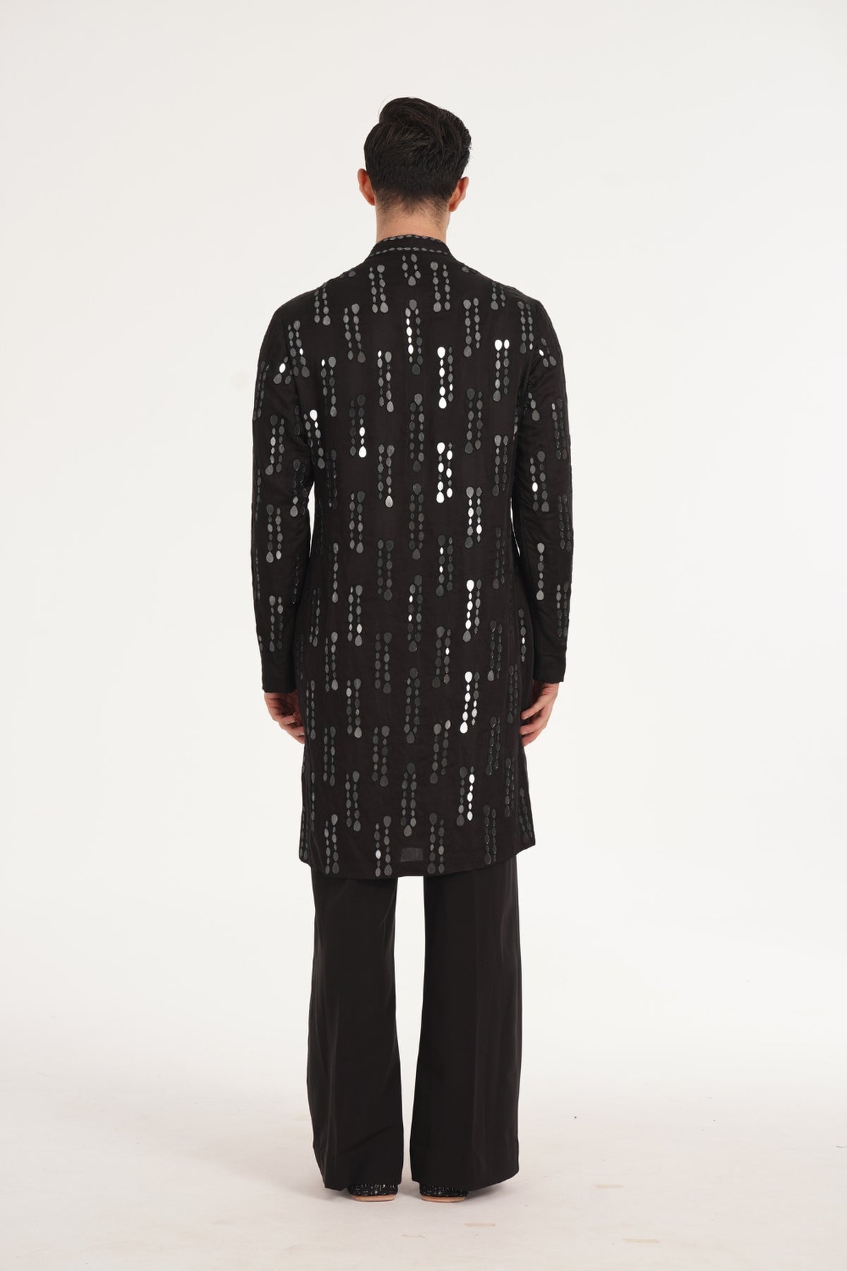 Kalbeliya Men's Black Kurta Set