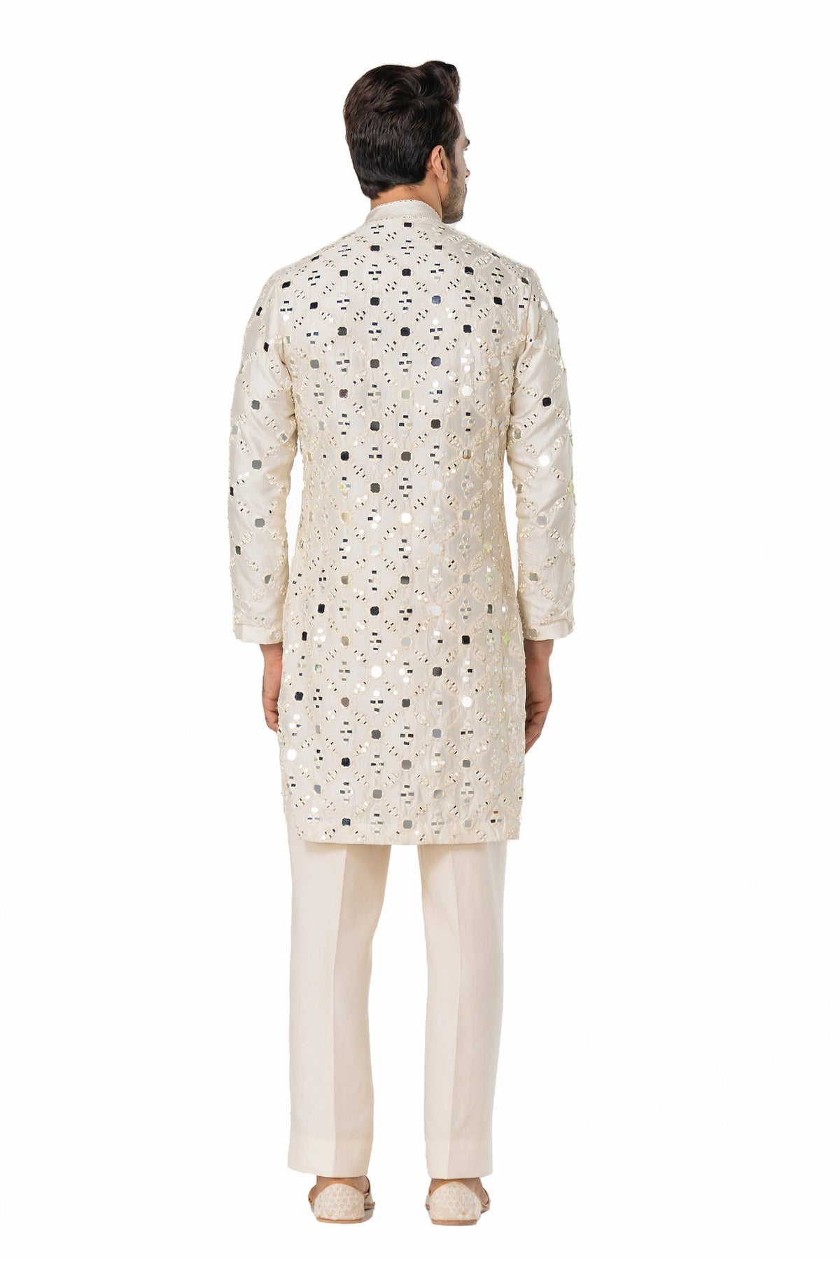 Ivory heavy chanderi kurta