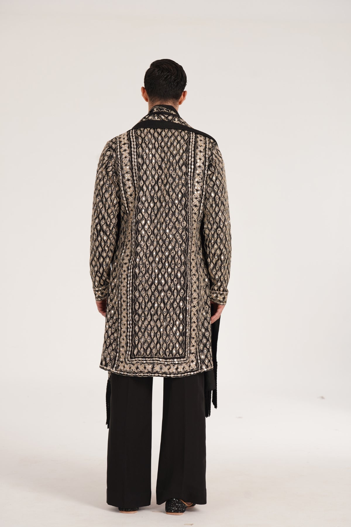 Kalbeliya Men's Black Kurta Set