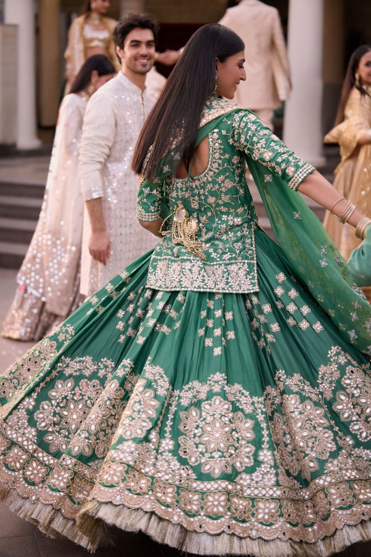 EMERALD CHOLI LEHENGA SET