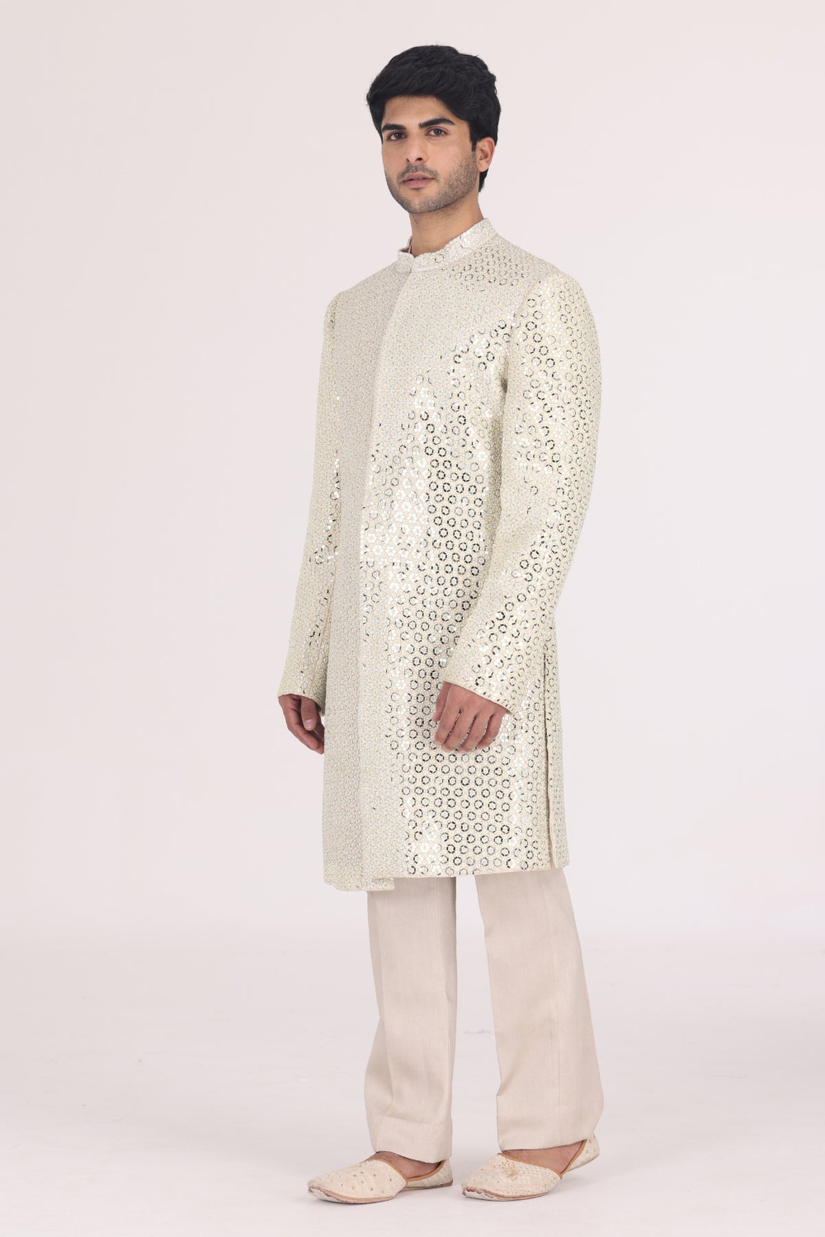 BEIGE SHERWANI