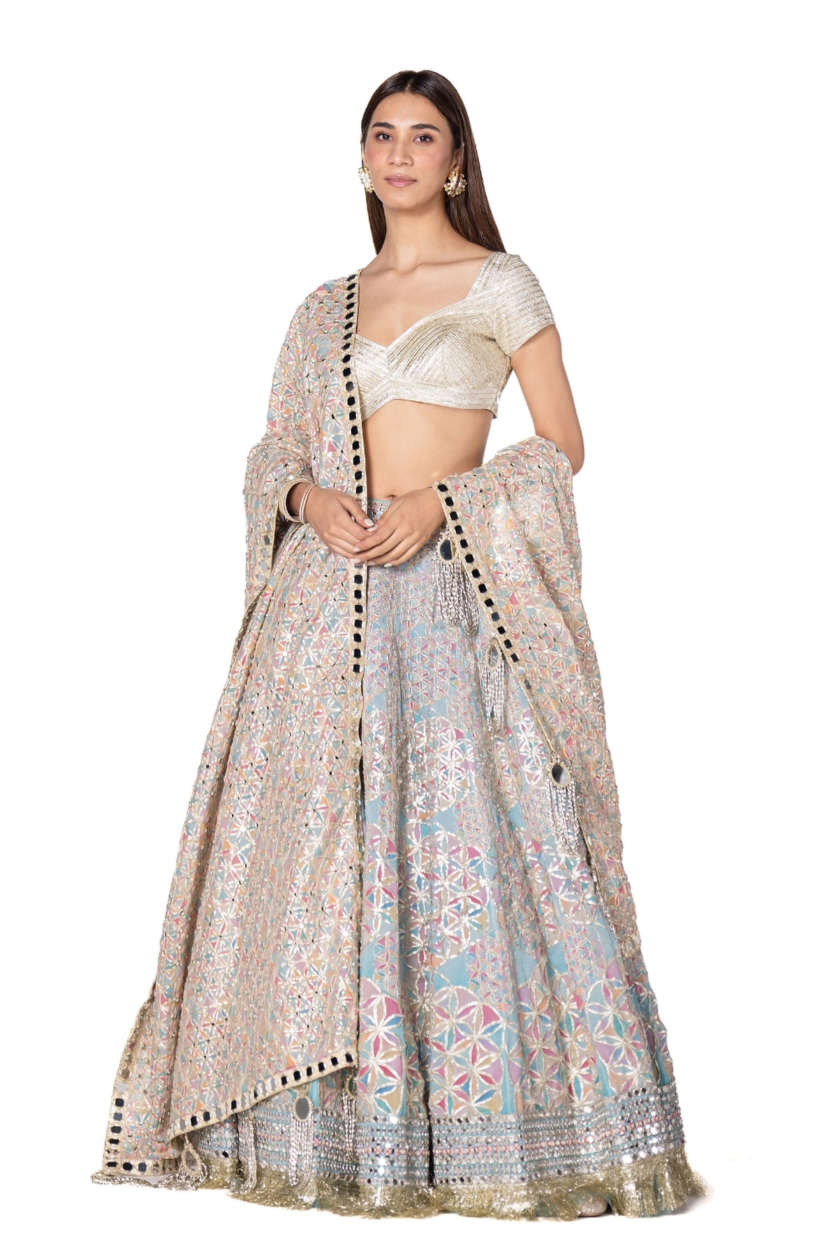 Printed lehenga set