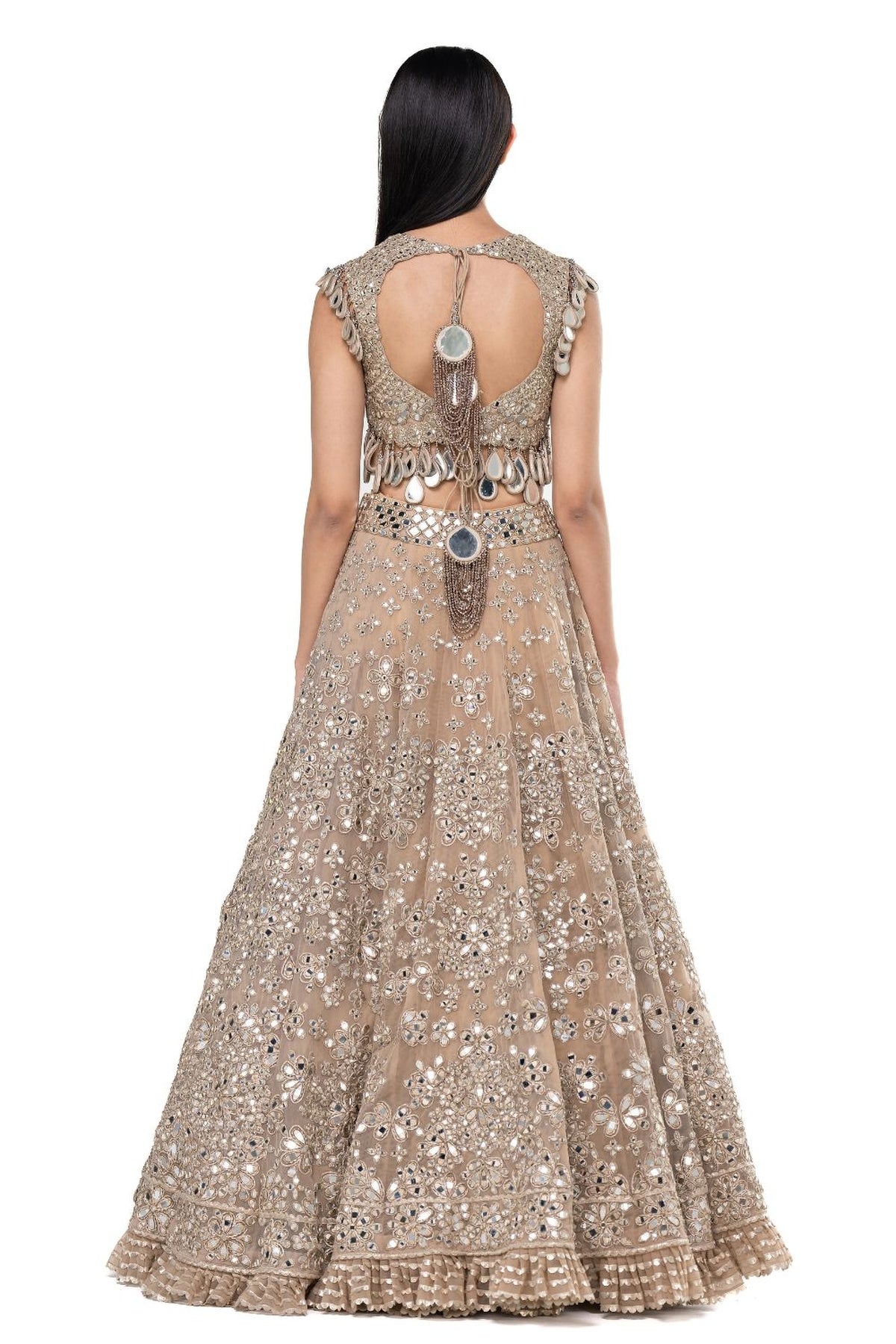 Moon Grey embellished lehenga set