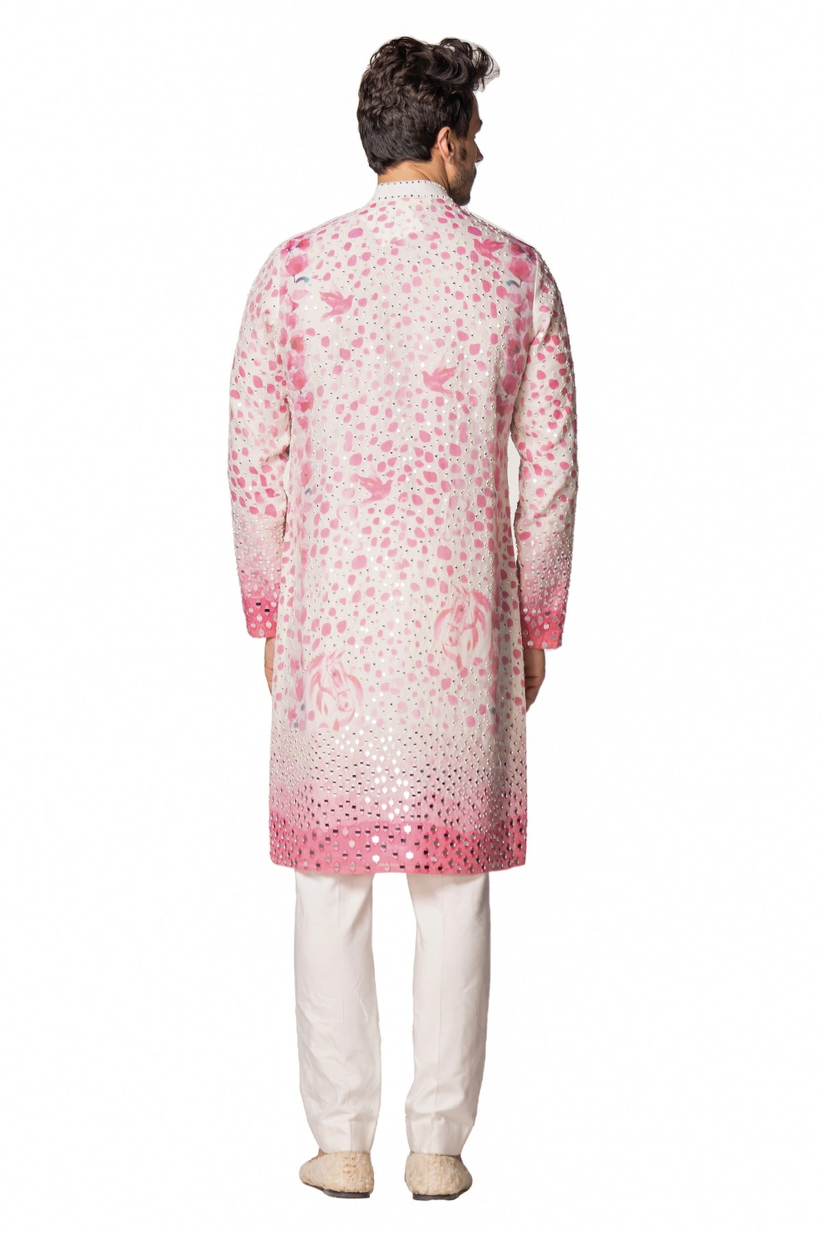 Printed pink kurta