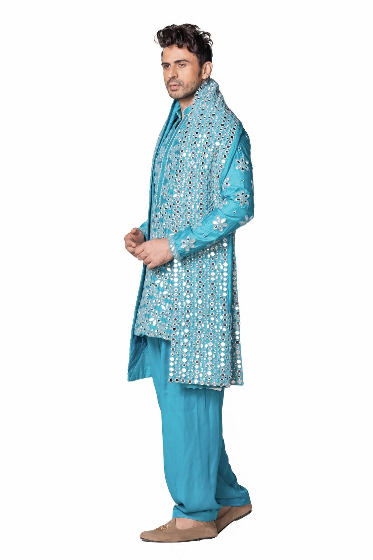 Turquoise blue kurta