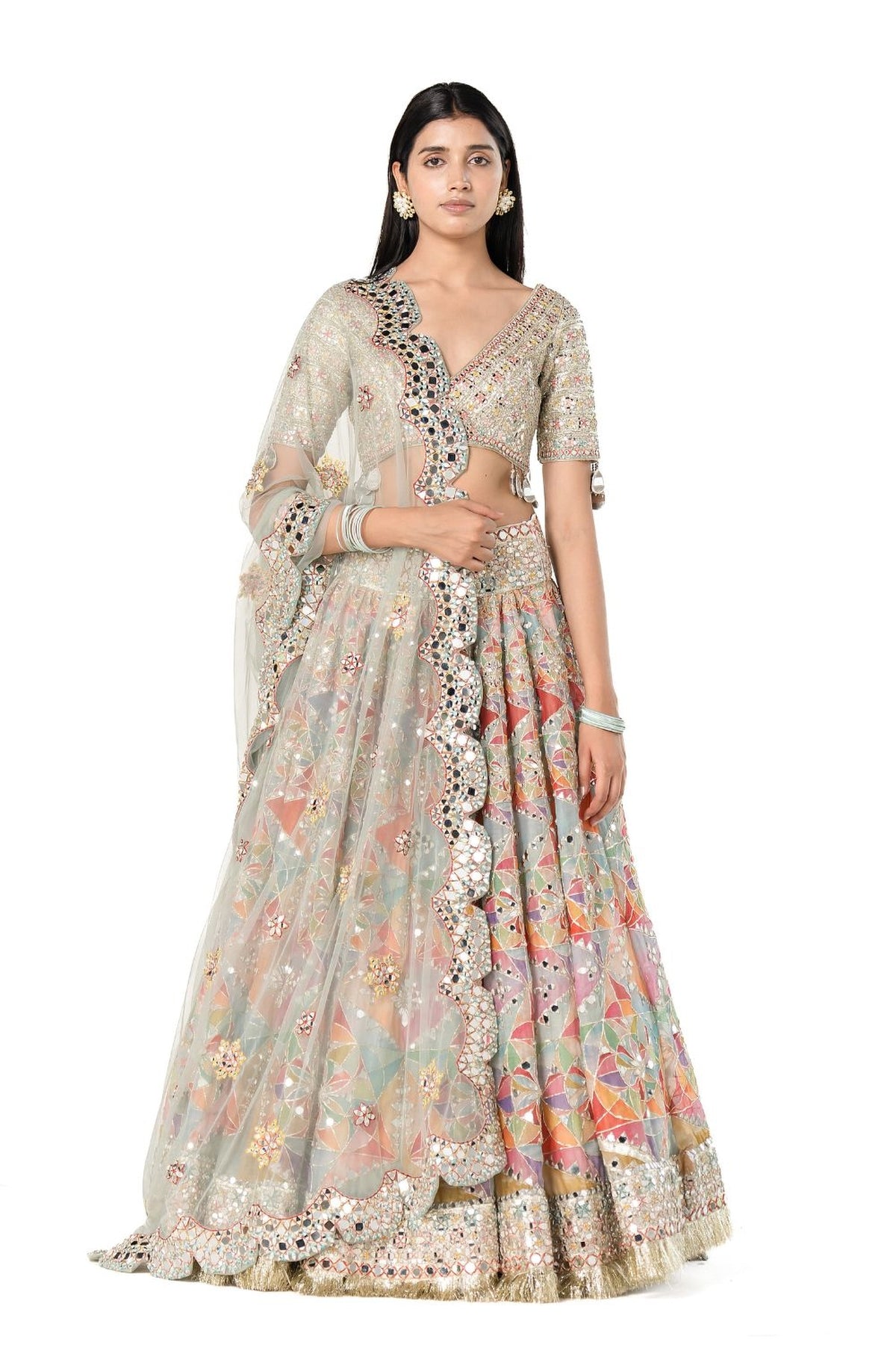 Multicolour Printed Lehenga