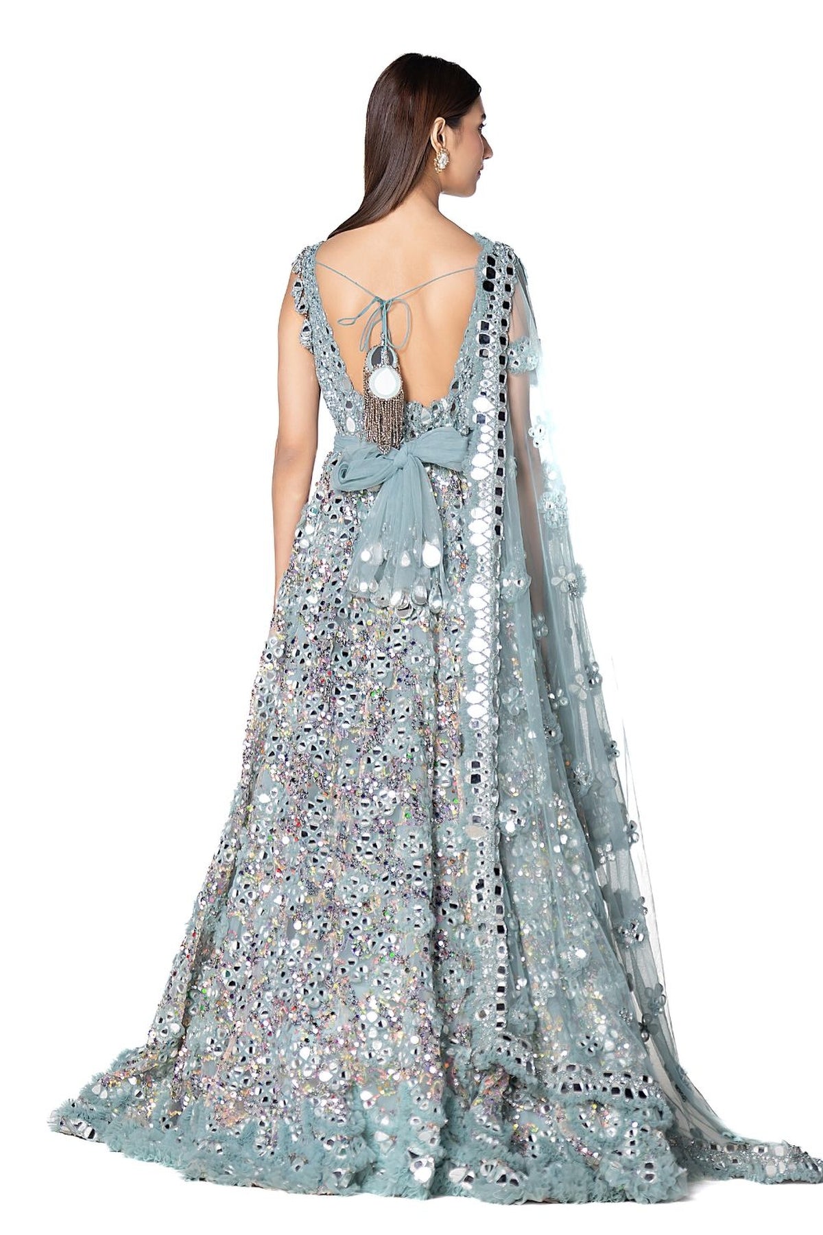 Hand Embroidered Embellished Anarkali