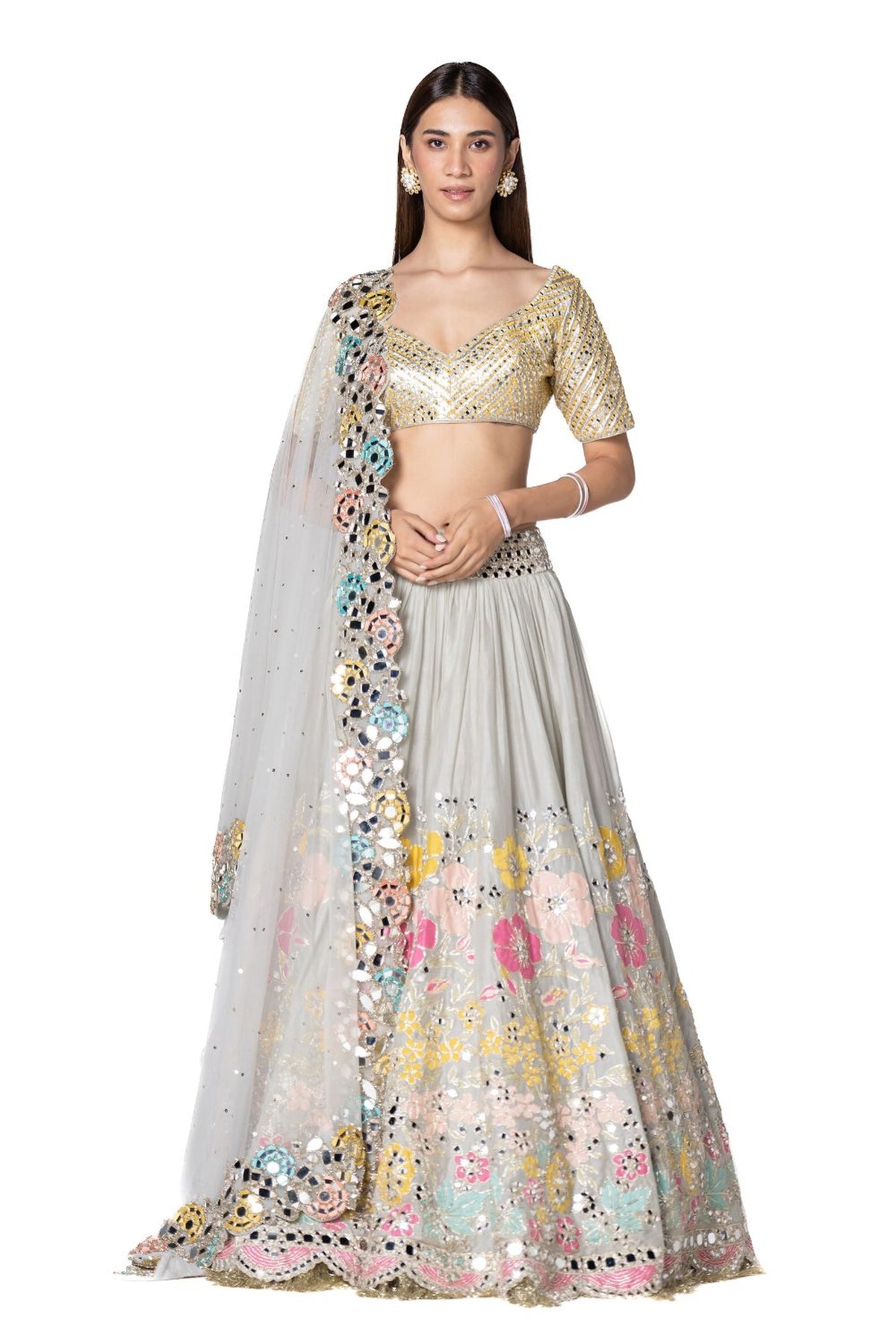 Pastel Patch Work Lehenga
