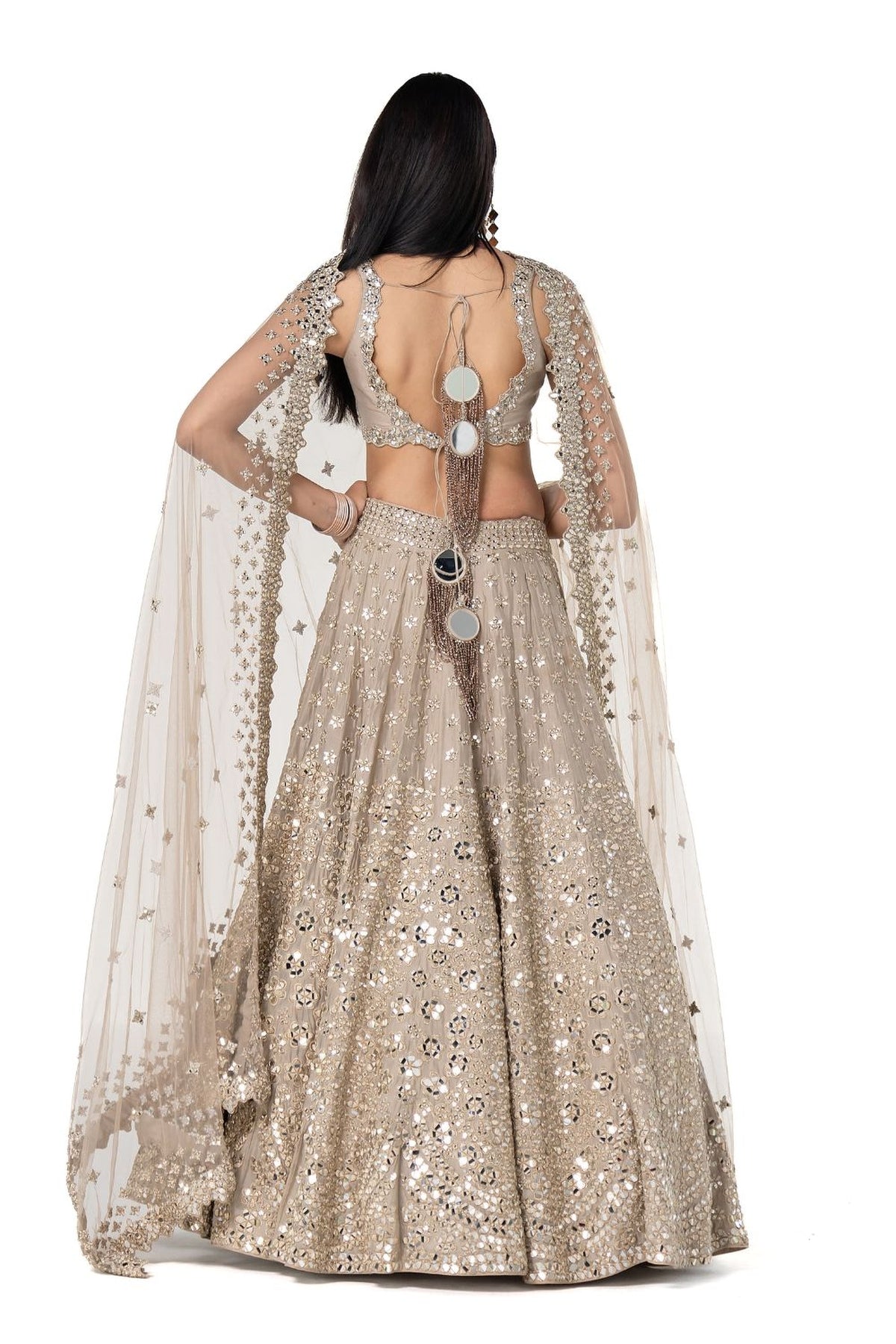 Moon Grey embellished lehenga set