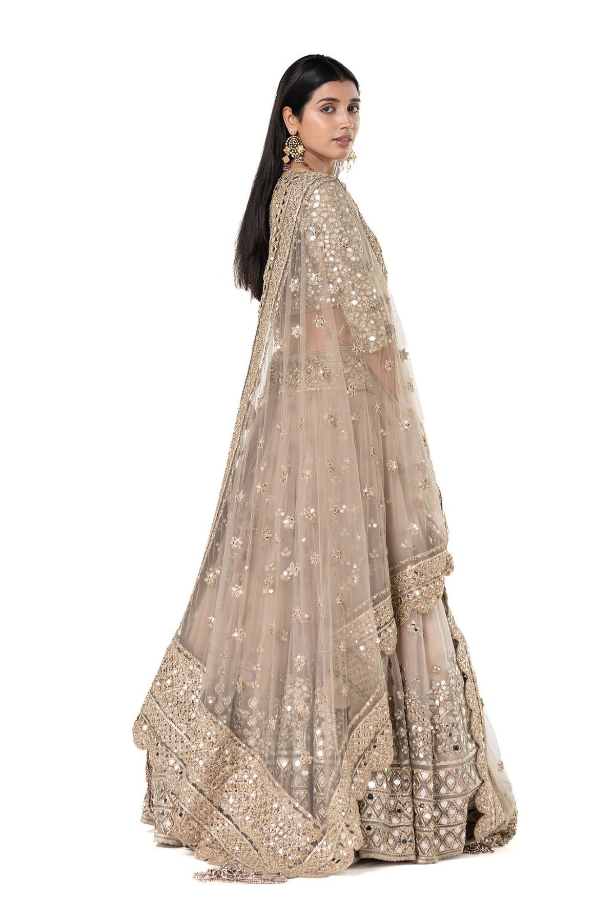 Moon Grey embellished lehenga set