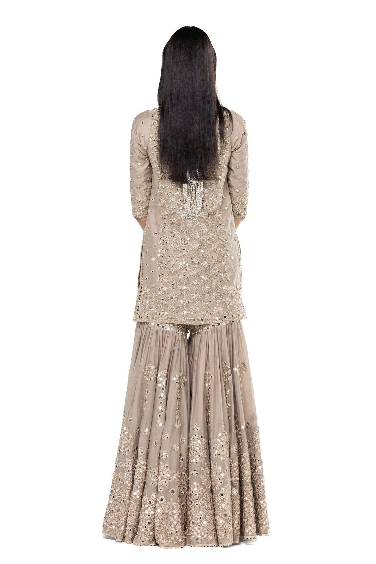 Grey kurta and sharara