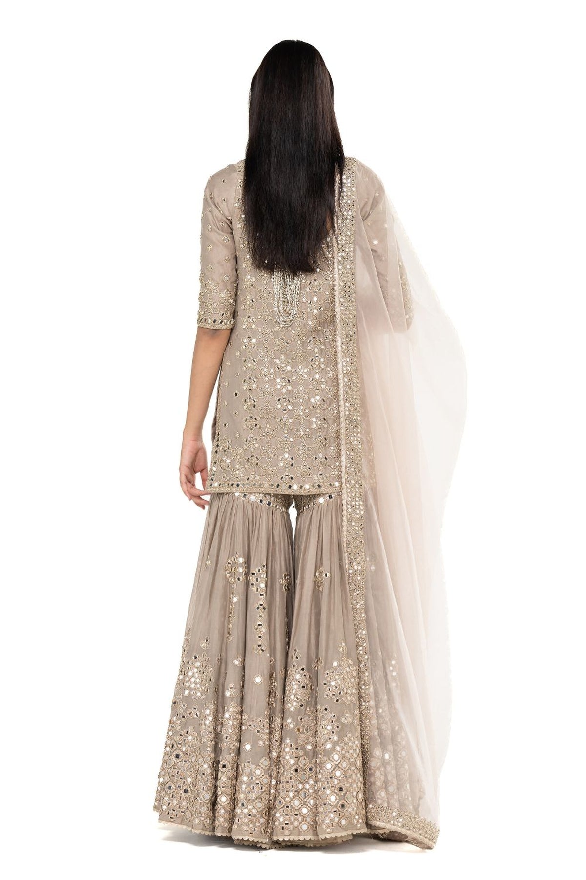 Grey kurta and sharara