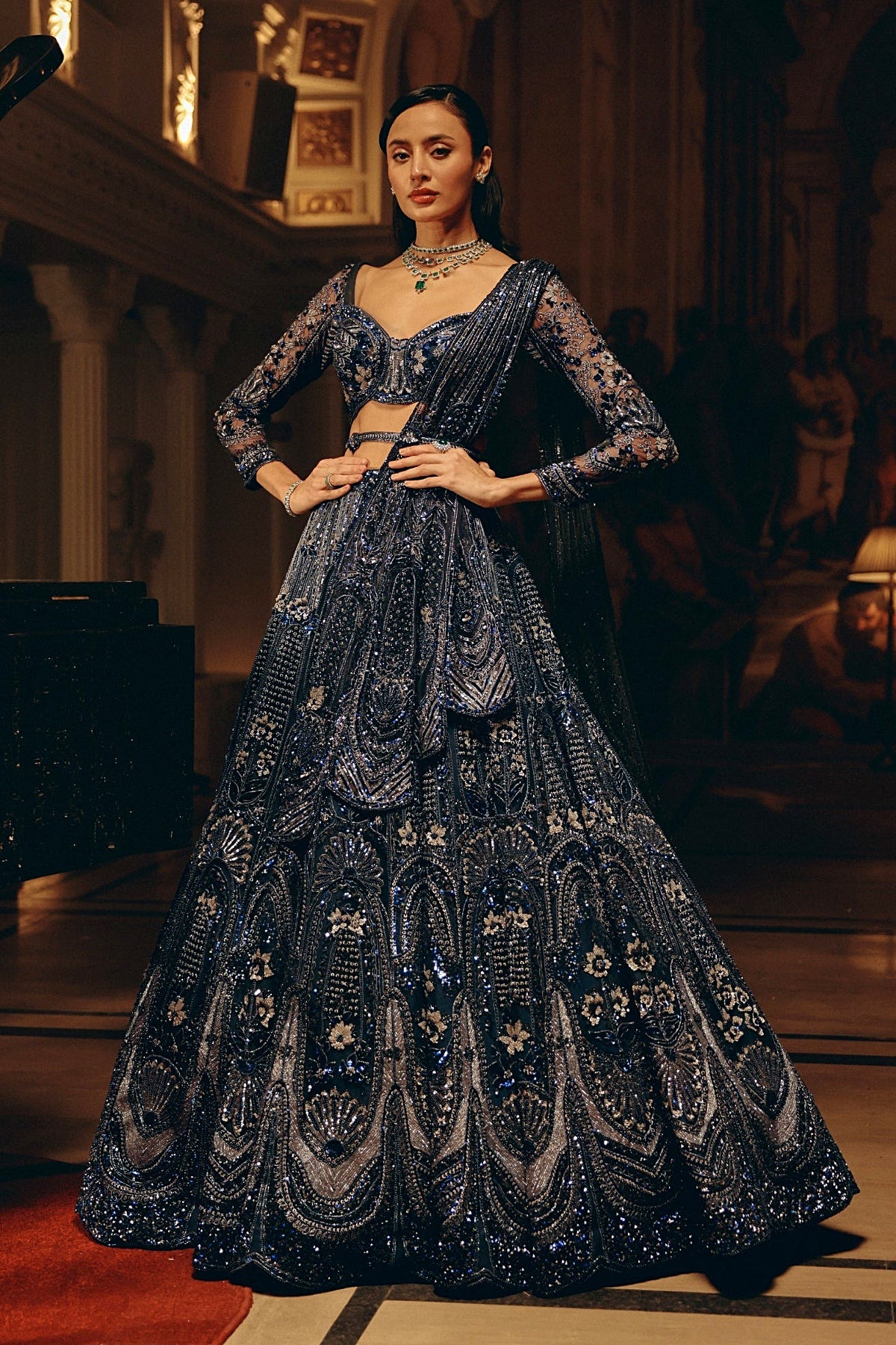 Nocturnal Majesty Lehenga