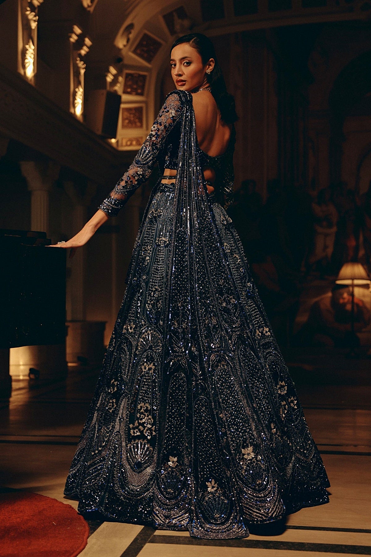 Nocturnal Majesty Lehenga