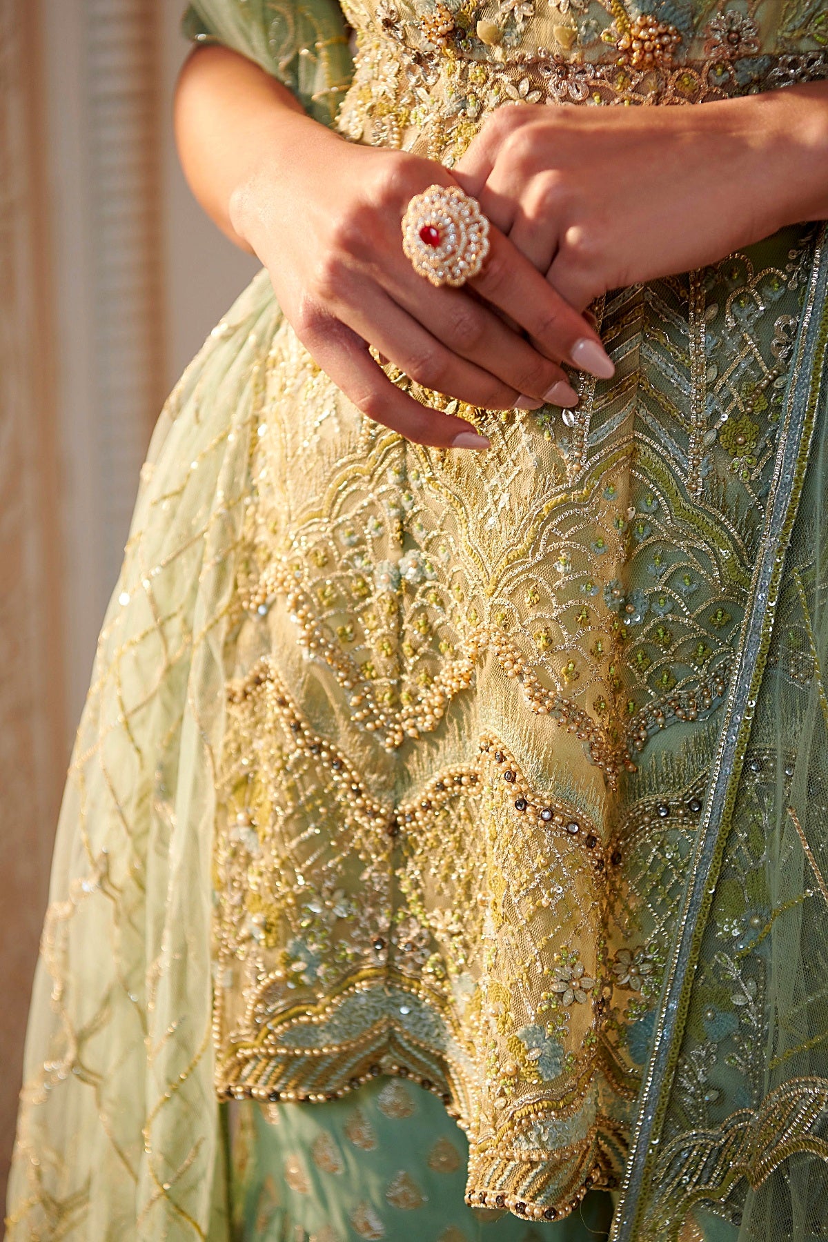 Sea Green Mist Sharara