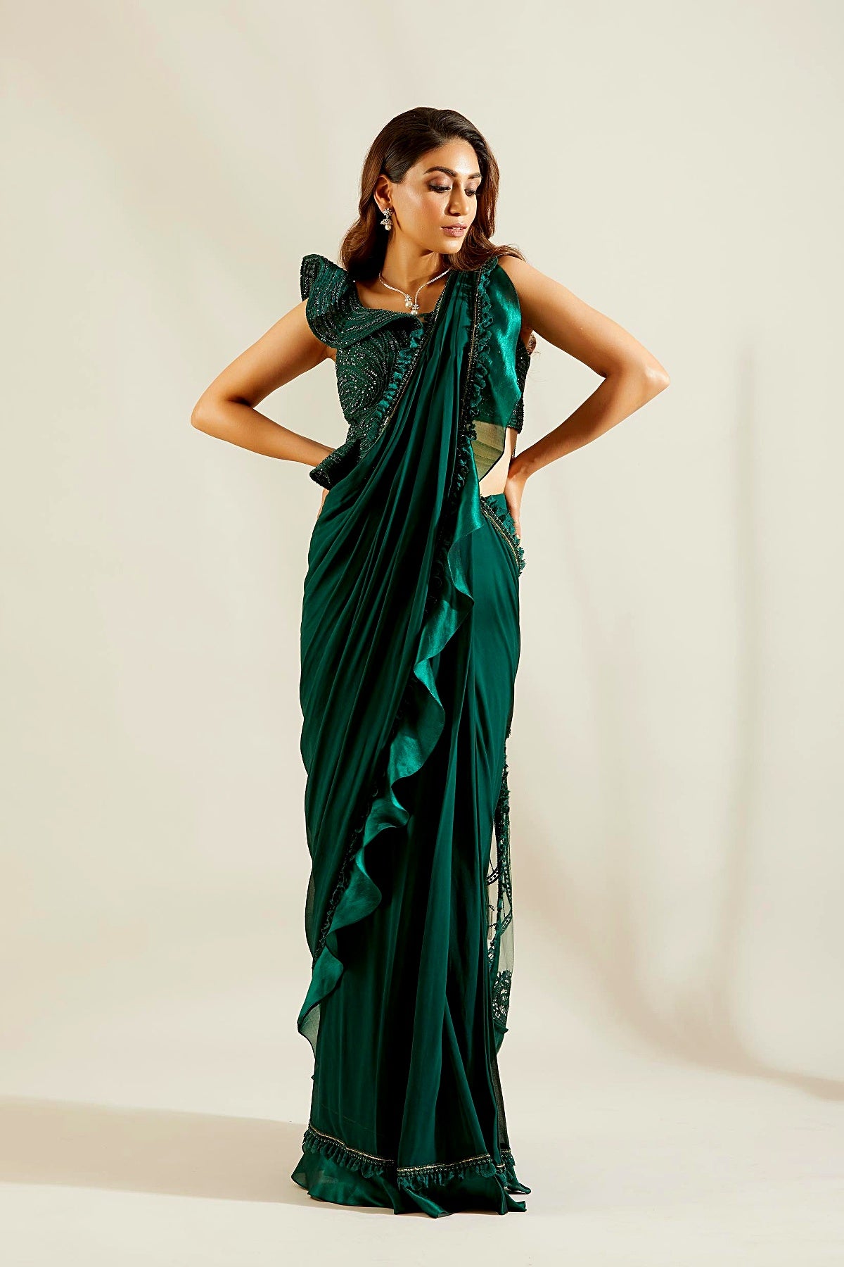 Emerald Green Saree