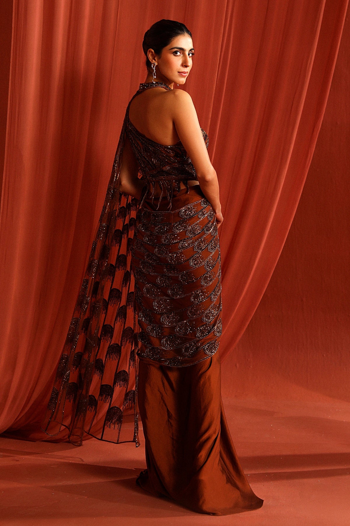 Mystic Bronze Saree