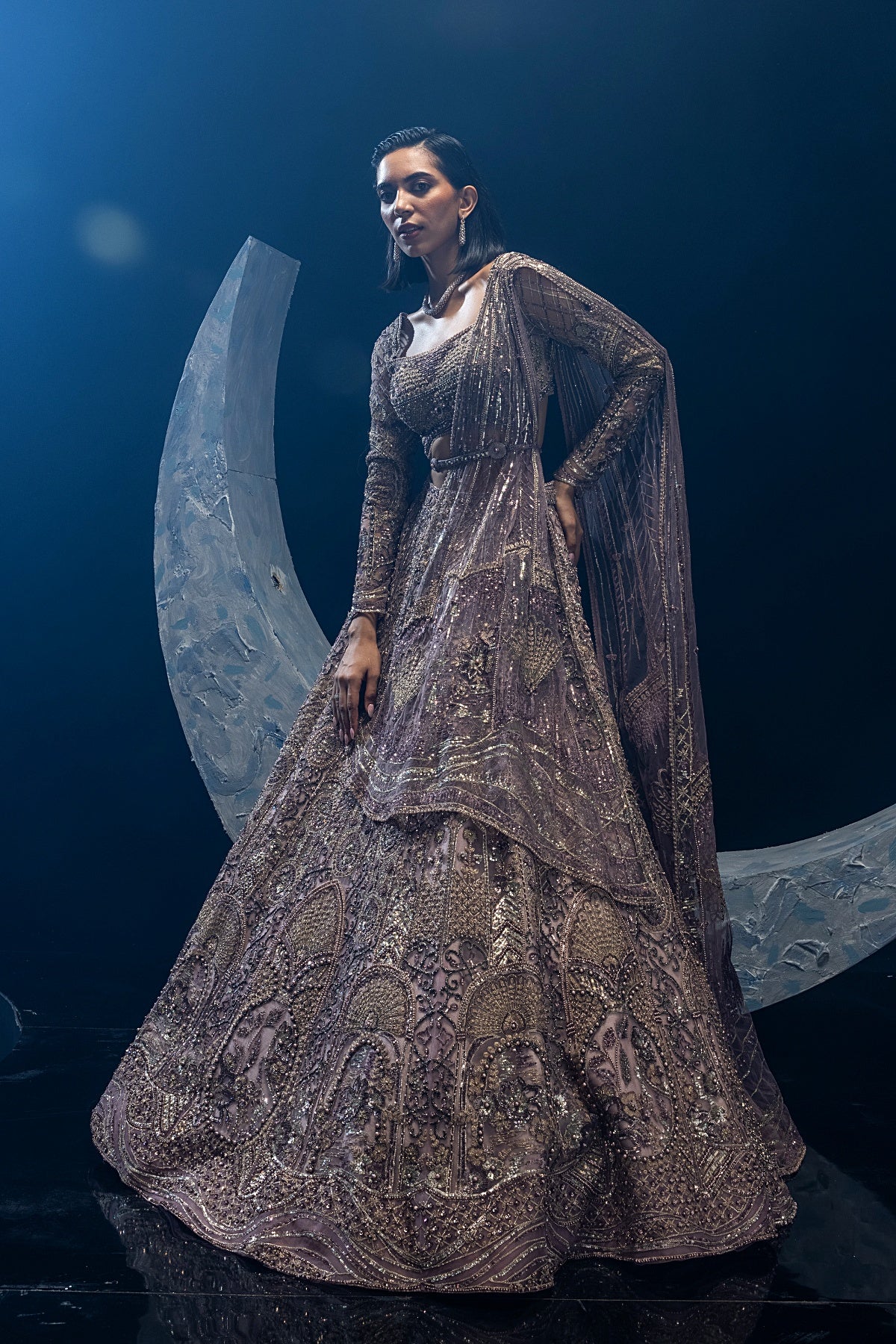 Dusky Orchid Lehenga