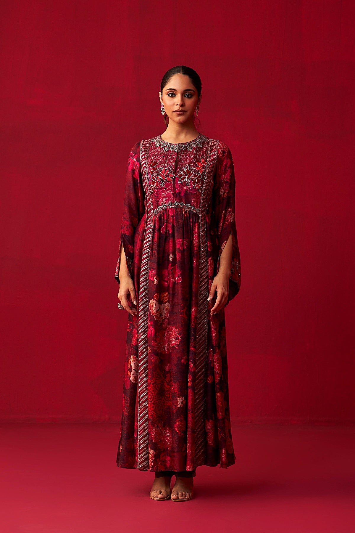 Pink Natureâ€™s Bounty Long kurta and Pant set