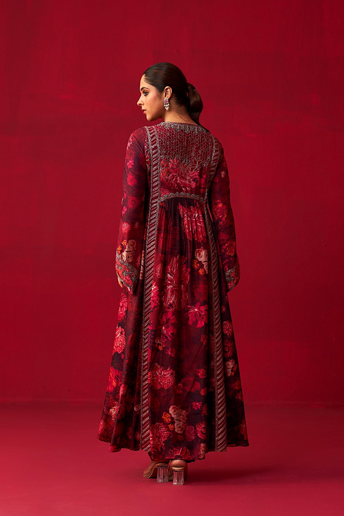 Pink Natureâ€™s Bounty Long kurta and Pant set