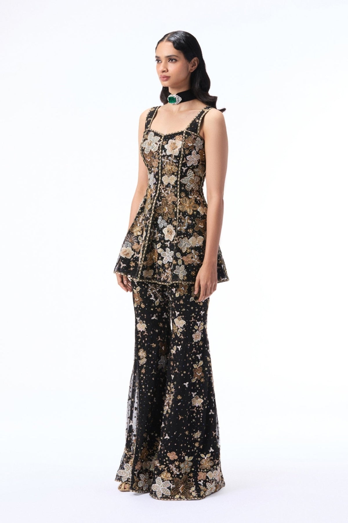 Ecruva - Black tulle sharara